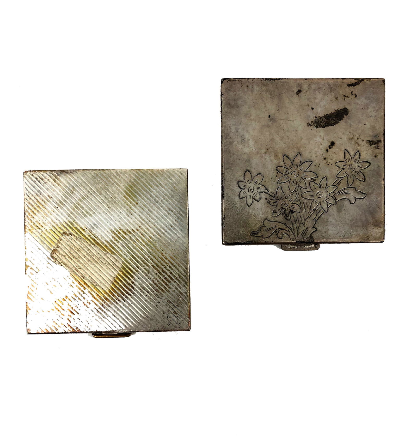 Two sterling silver 1920 vanity boxes (1 of 2)