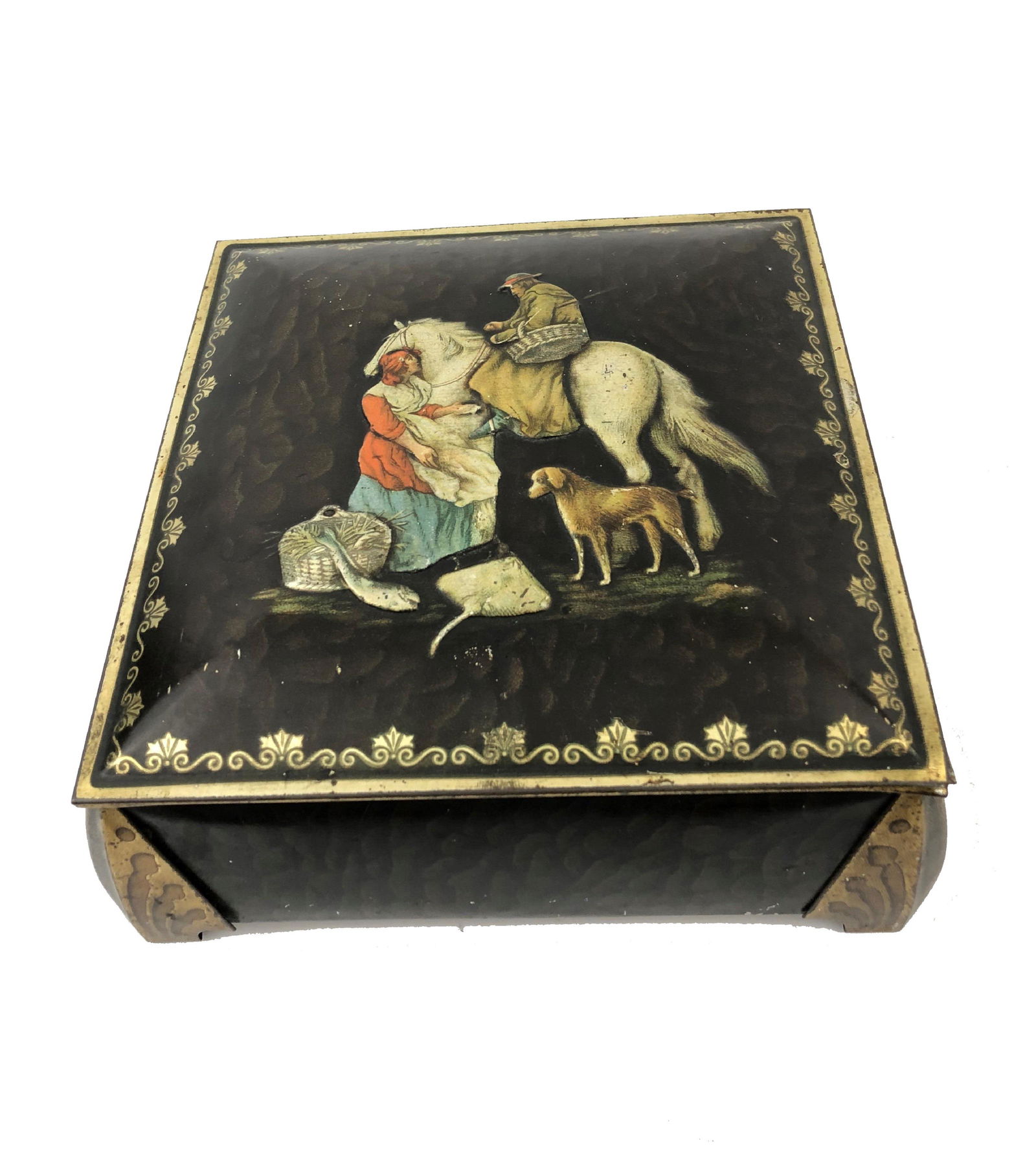 Hand Painted European Brass  Box (1 of 3)