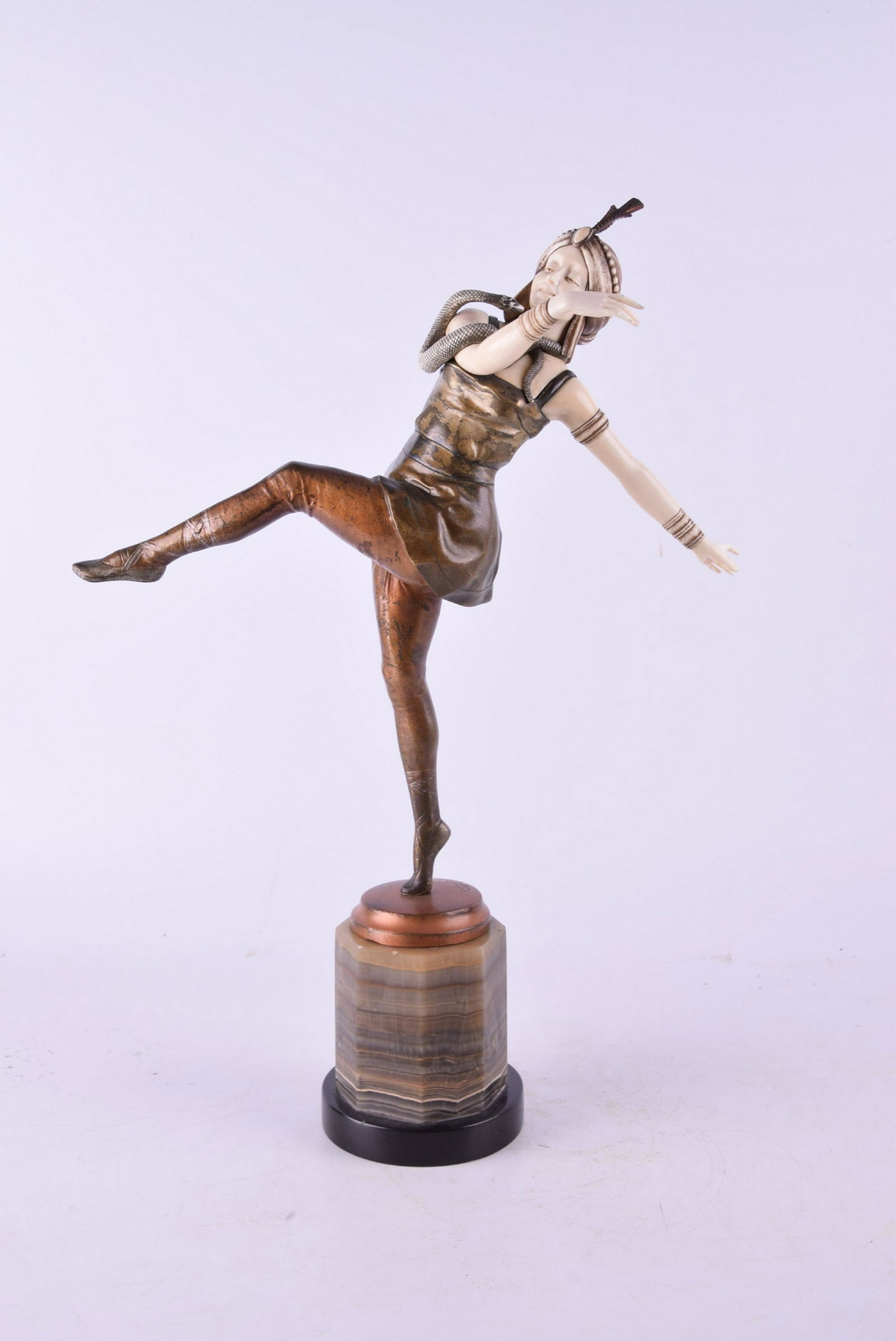 Claire Jeanne Roberte Colinet (1880 or 85 - 1948 or: Claire Jeanne Roberte Colinet (1880 or 85 - 1948 or 50). Sculpture. Measure 16"in H. Born in Brussels, Claire Jeanne Roberte Colinet studied sculpture with Jef Lambeaux in Belgium. She moved to Paris,