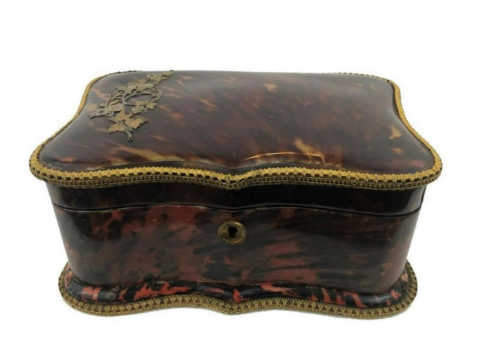 Antique art nouveau box of tortoiseshell and sterling (1 of 2)