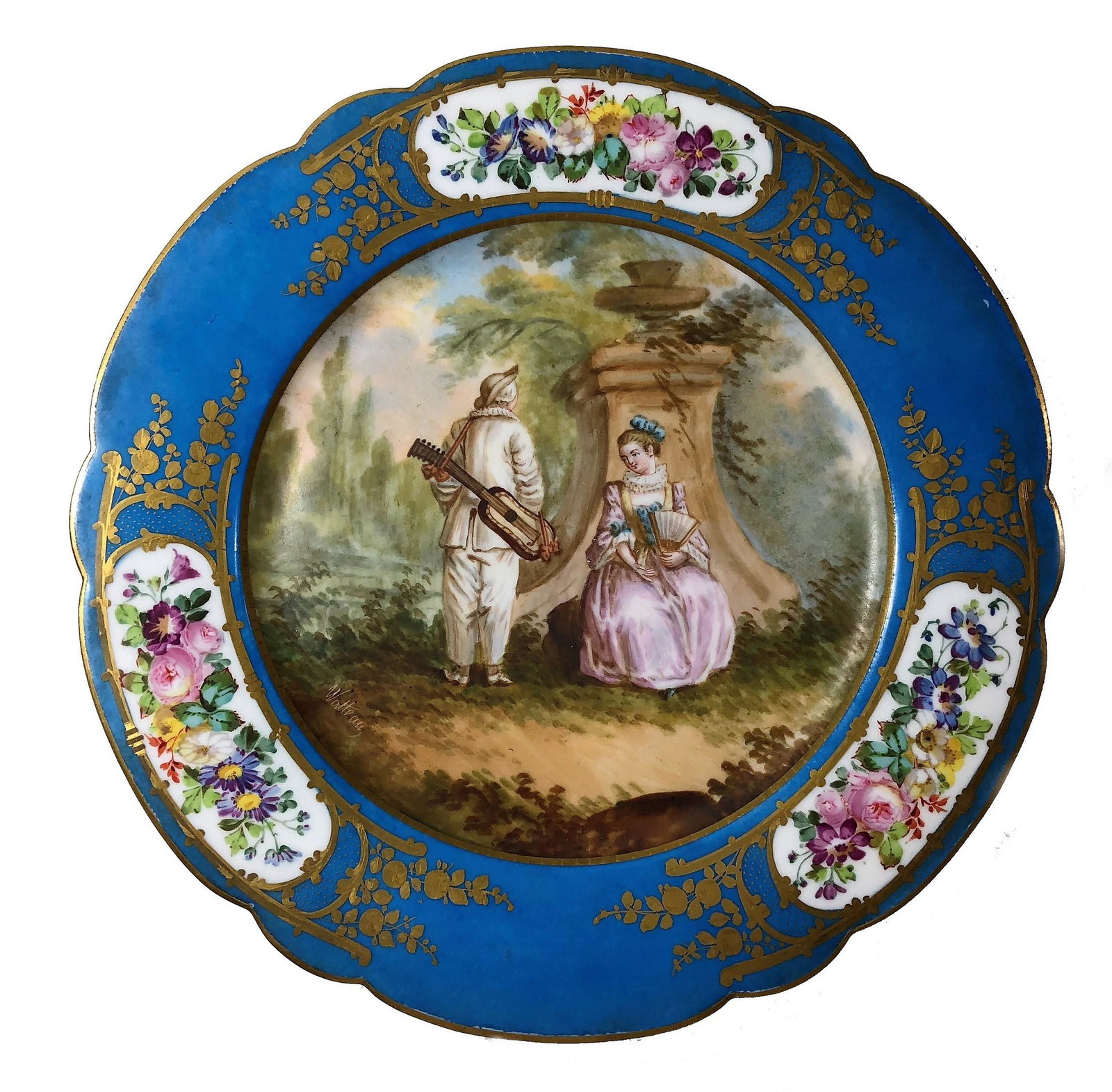 Antique French Sevres Porcelain Plate (1 of 3)