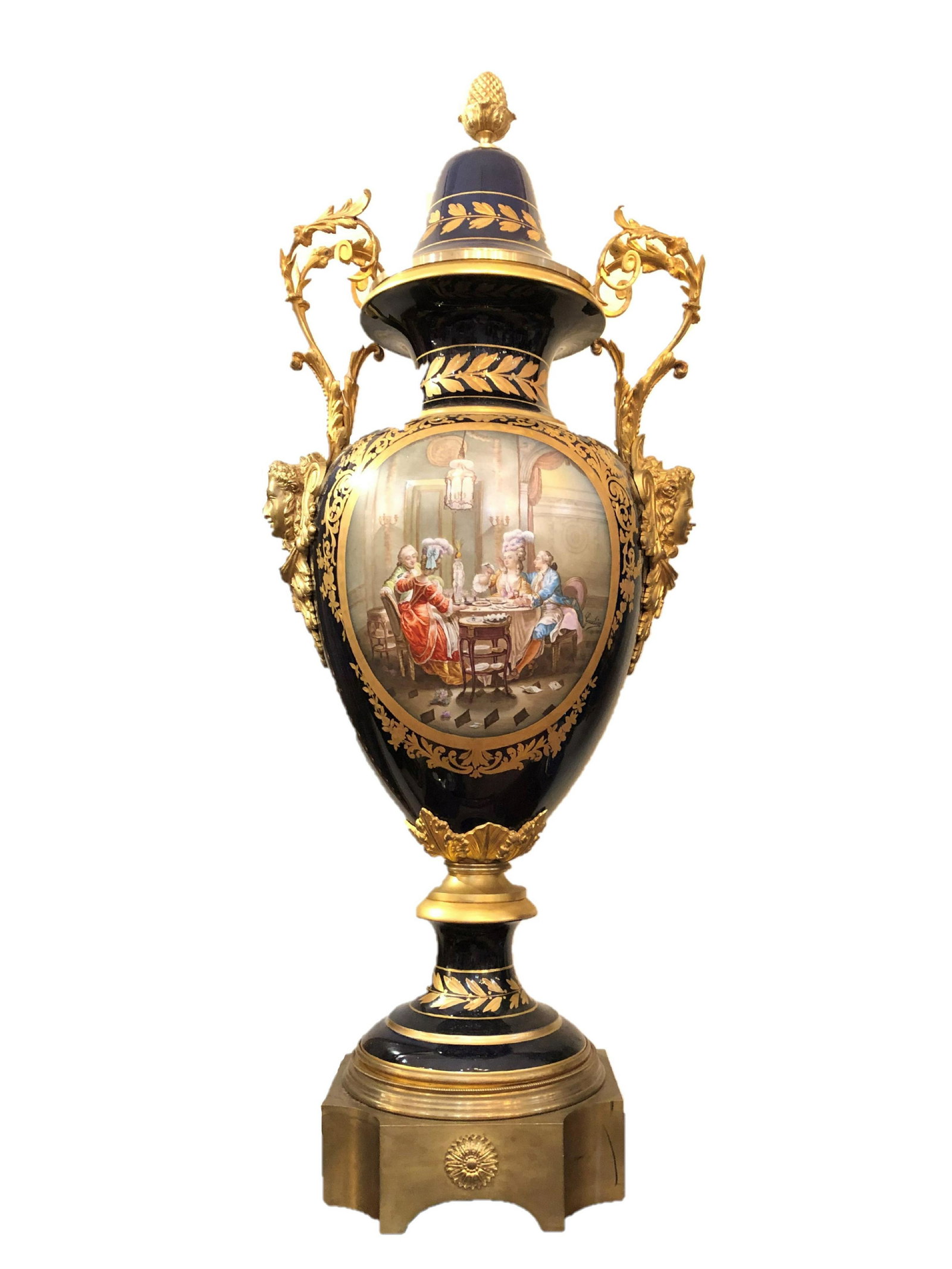 19 Century French Cobalt Blue Sevres Porcelain Vase (1 of 4)