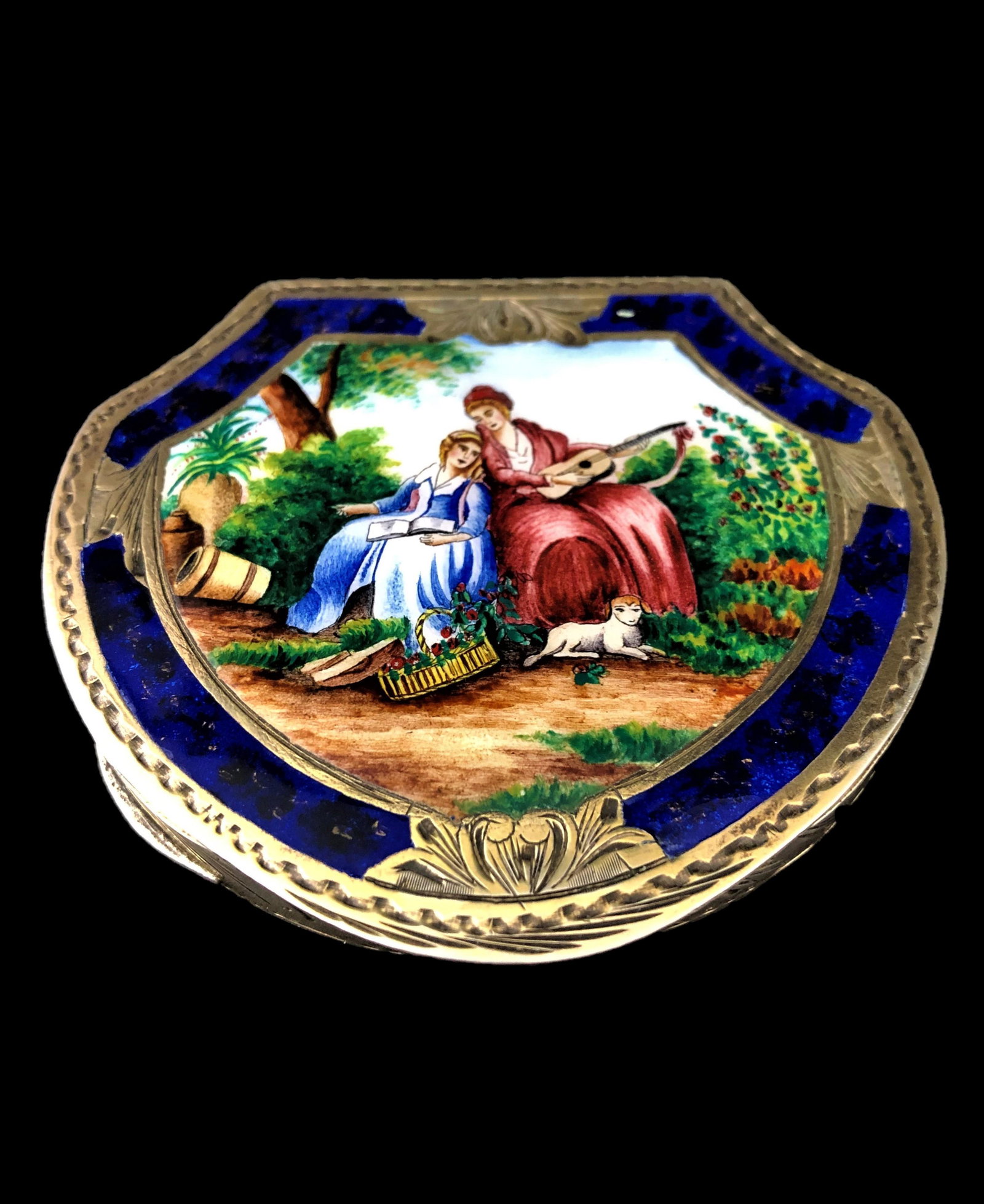 Sterling Silver and Enamel Miniature Box (1 of 2)