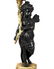 PAIR OF PATINATED AND GILT BRONZE FIGURAL FOUR LIGHT CA - 2