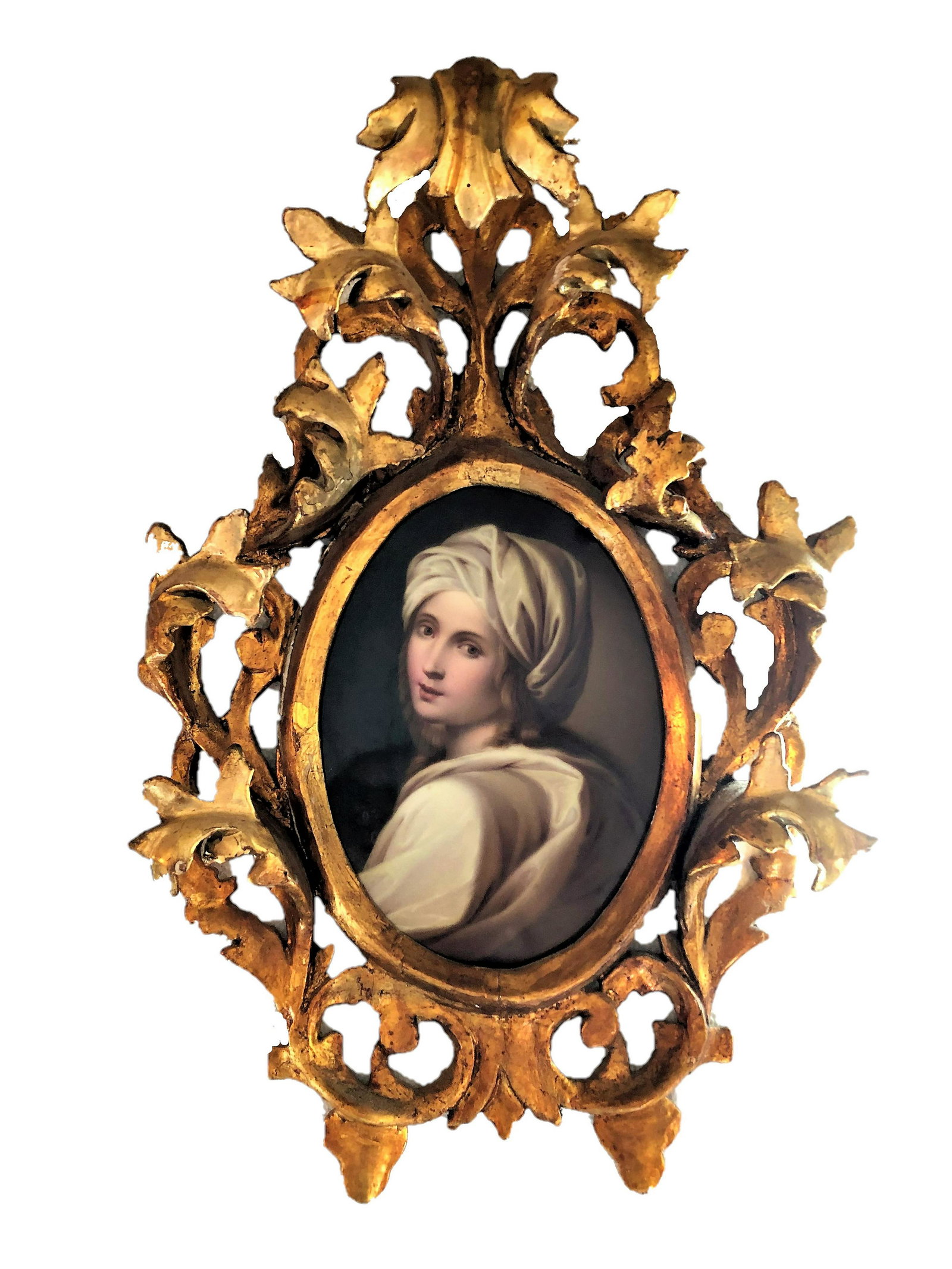 Antique Hand Painted Porcelain Plaque. (1 of 2)