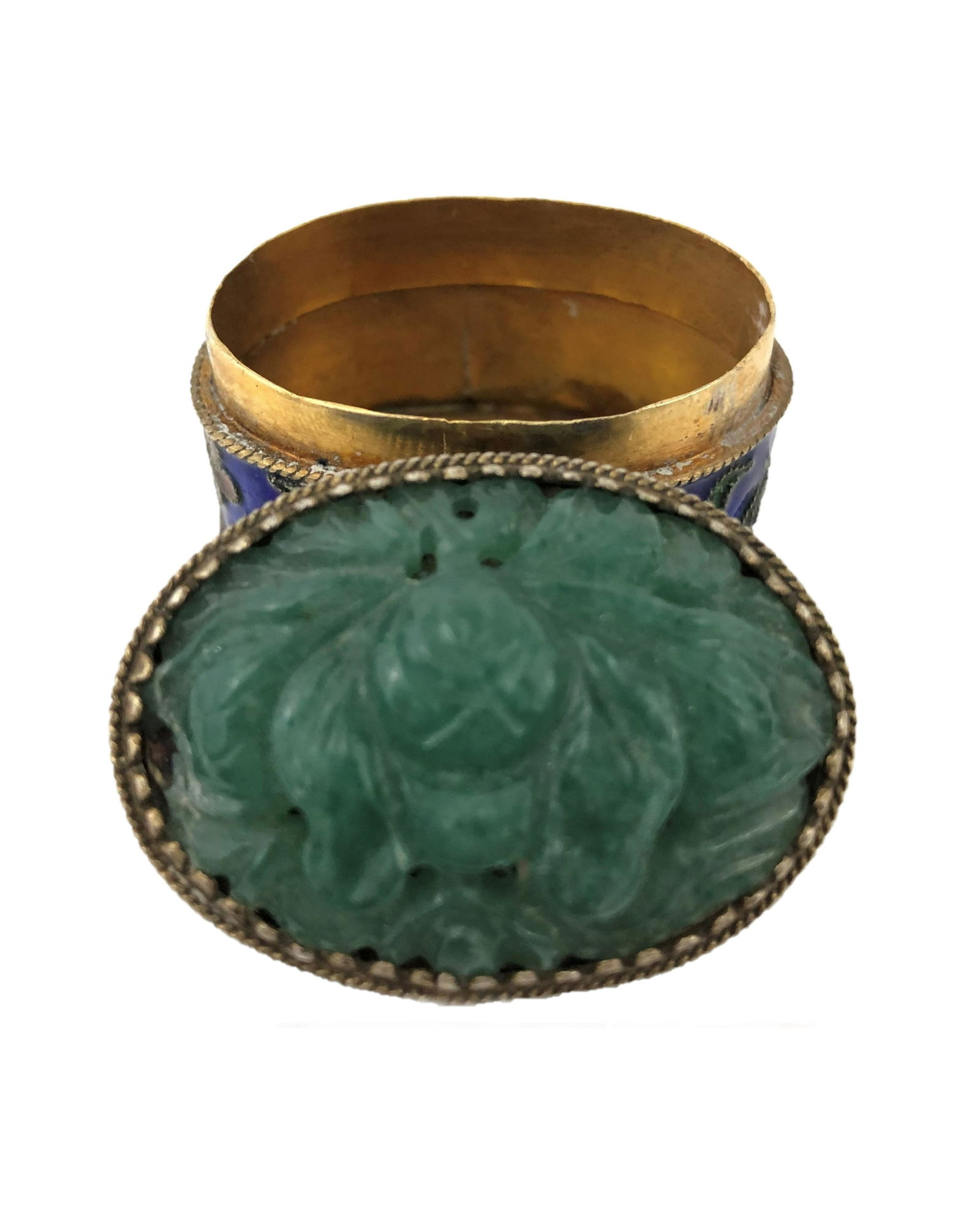 Miniature enamel and jade box (1 of 2)