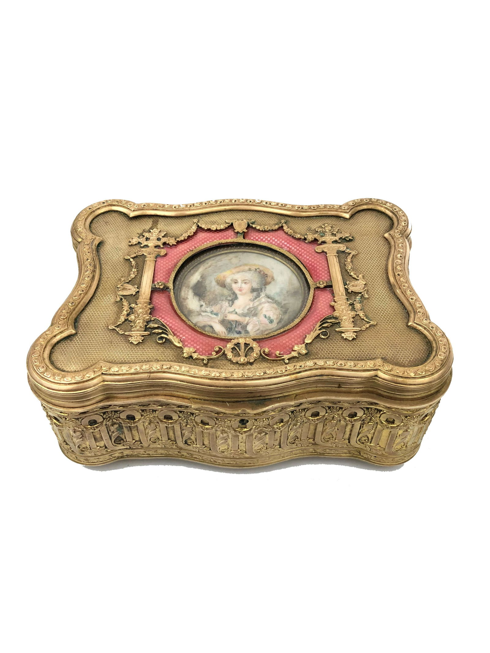 Antique Enamel and Bronze Hand Painted Box (1 of 4)