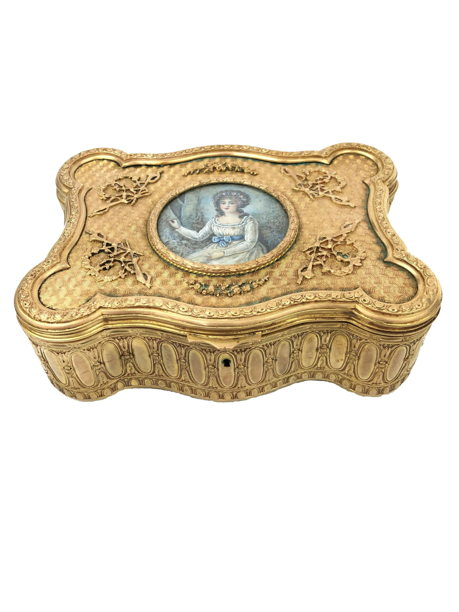 Antique Bronze and Hand Painted Box (1 of 6)