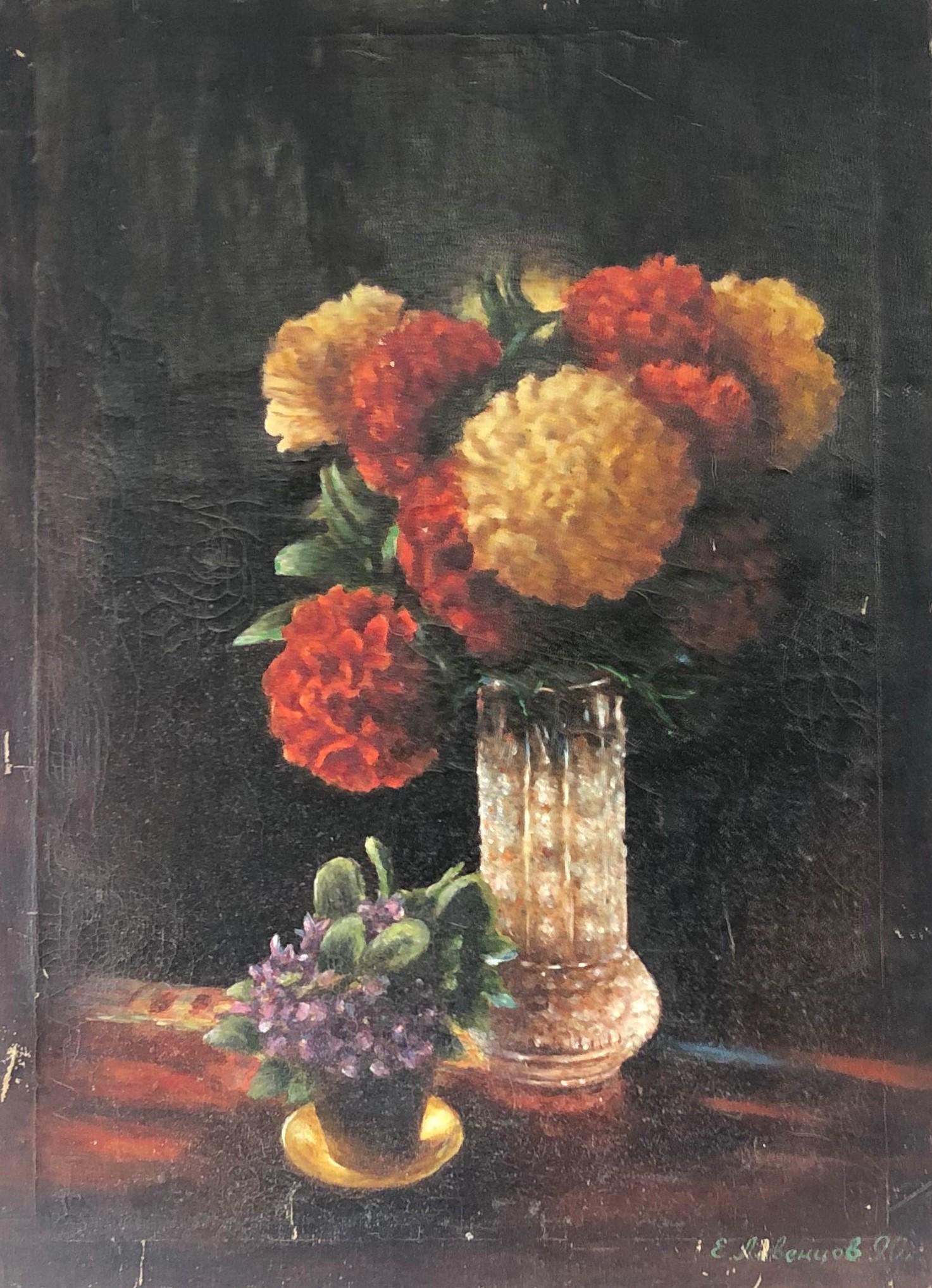 Russian Oil on Canvas Painting. E. Liventzov (1 of 6)