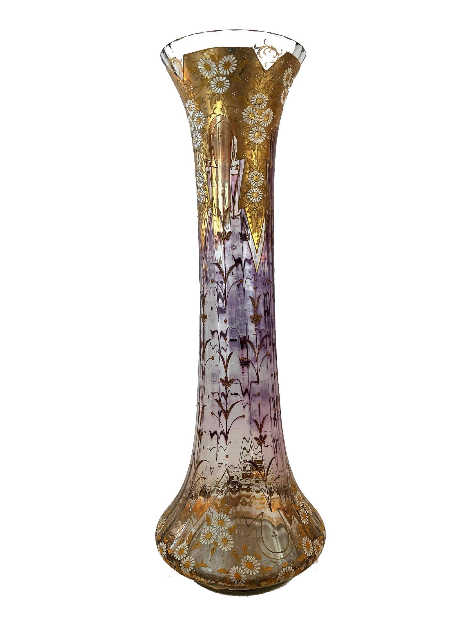 19TH C. ENAMELED MOSER GLASS VASE (1 of 1)