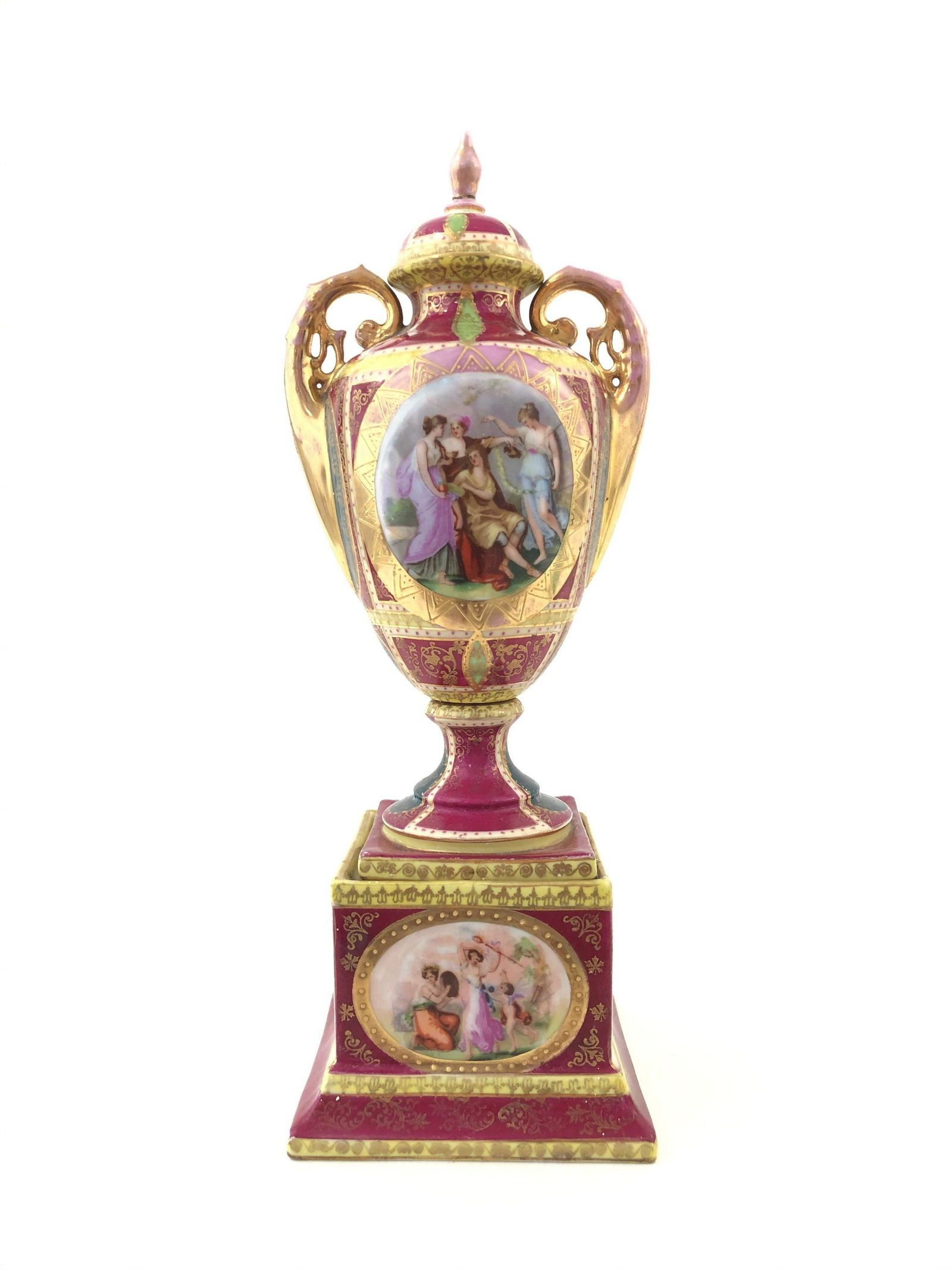 Royal Vienna Style Porcelain Vase Signed (1 of 5)