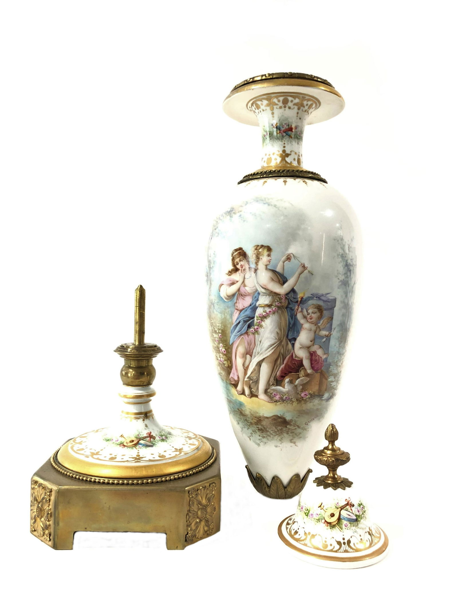 French 19 Century Sevres Porcelain Vase (1 of 6)