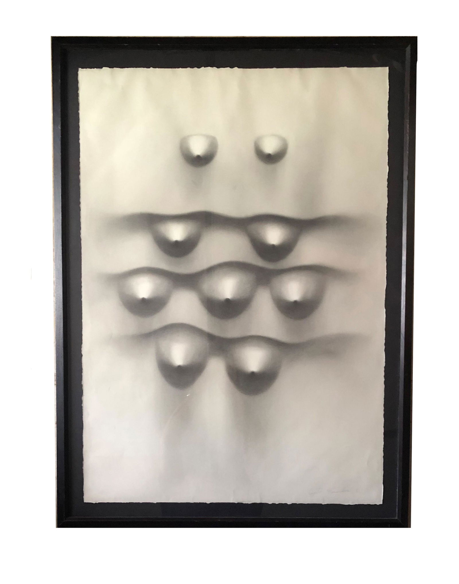 Agustin Fernandez (1928 - 2006) Cuban: Agustin Fernandez (1928 - 2006) Cuban. Graphite on Paper. Measure 39"in H x 27 1/2"in W and 44"in H x 32"in W with frame. Agustin Fernandez was born in Havana, Cuba on April 16, 1928 and died in New Y