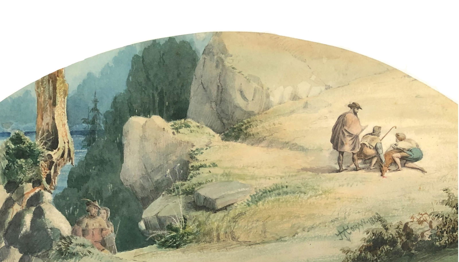 Thomas Moran (1837 - 1926). Watercolor. (1 of 4)