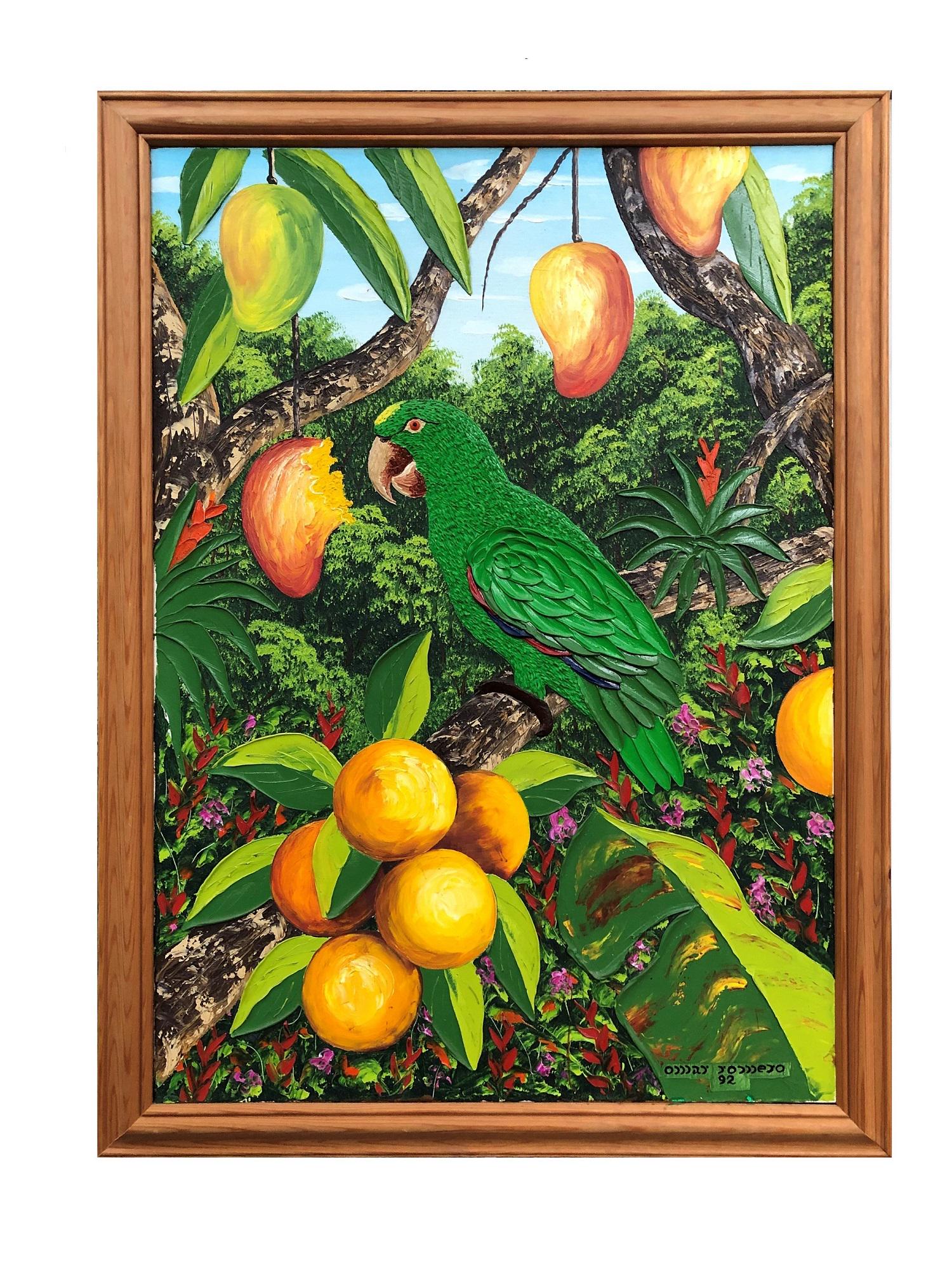 Omar Romero. Oil on Canvas 1992. Venezuelan: Omar Romero Venezuelan artist, The piece was made on December 29, 1992. Spatula technique was used. Measure 28"in H x 20"in W and 31"in H x 23"in W with frame.