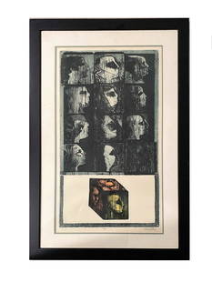 Liliana Porter (Born 1941) Argentina.: Liliana Porter (Born 1941) Argentina. Etching and Aquatint. Signed in Pencil and numbered 42/50. Measure 34 1/2"in H x 19 1/2"in W and 43 1/2"in H x 28 1/2"in W with frame. Porter was born in Buenos A