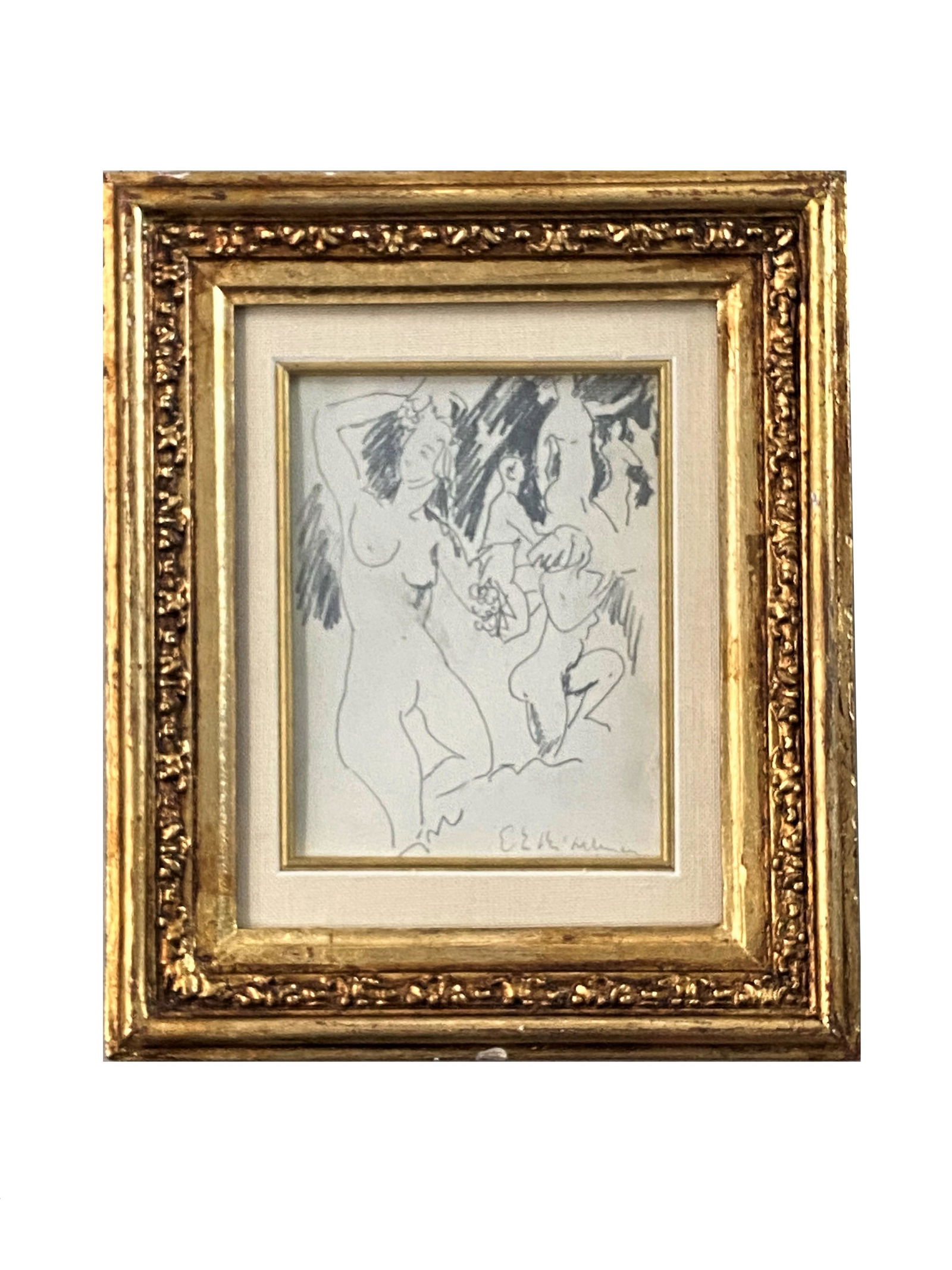 Ernst Ludwig Kirchner (1880 - 1938). Color and Pencil (1 of 3)