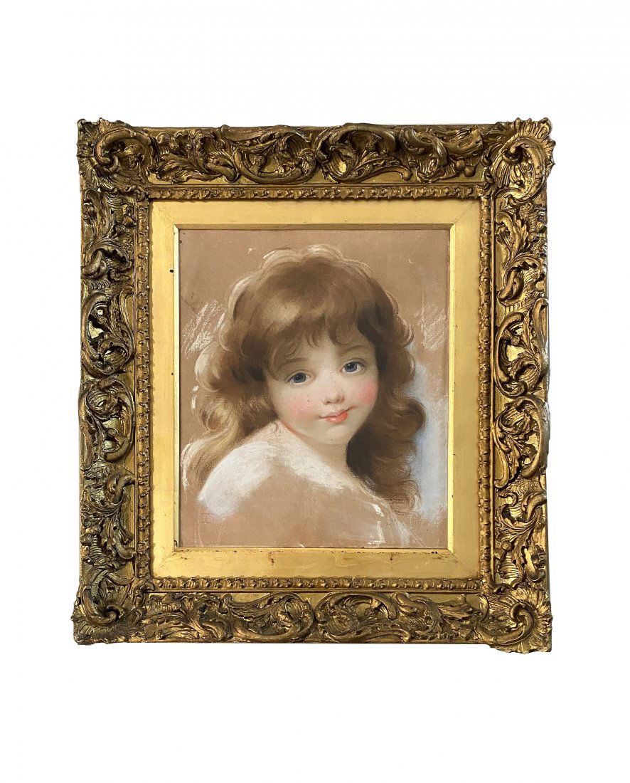 Thomas Sully (1783-1872) England: Thomas Sully (1783-1872) England. Patel on Paper. Measure 13 12"in H x 11 1/2"in W and 21 1/2"in H x 19 1/2"in W with frame. Known for: Portrait, historical, and landscape painting