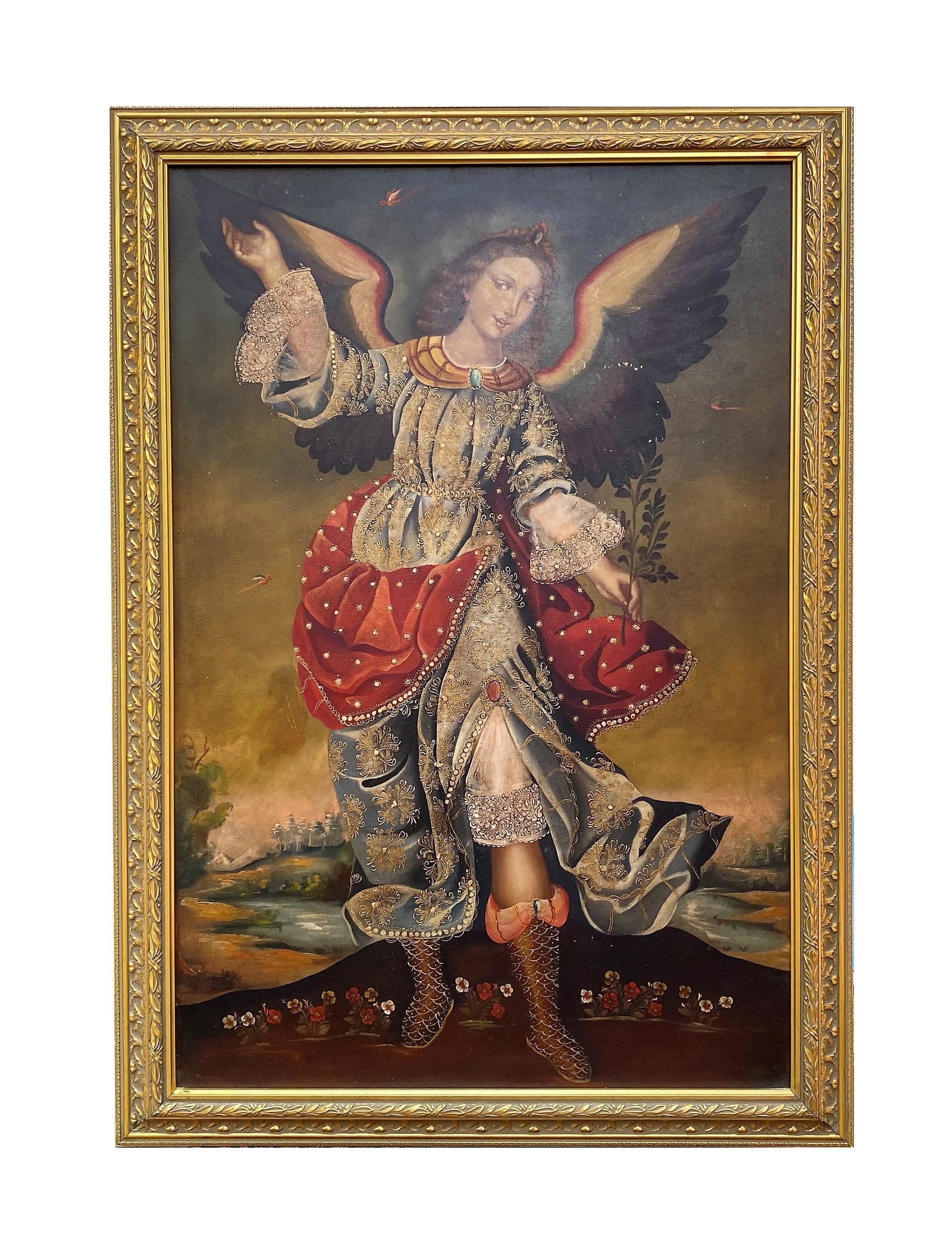 Peruvian Cusco Folk Art Oil Painting on Canvas (1 of 5)