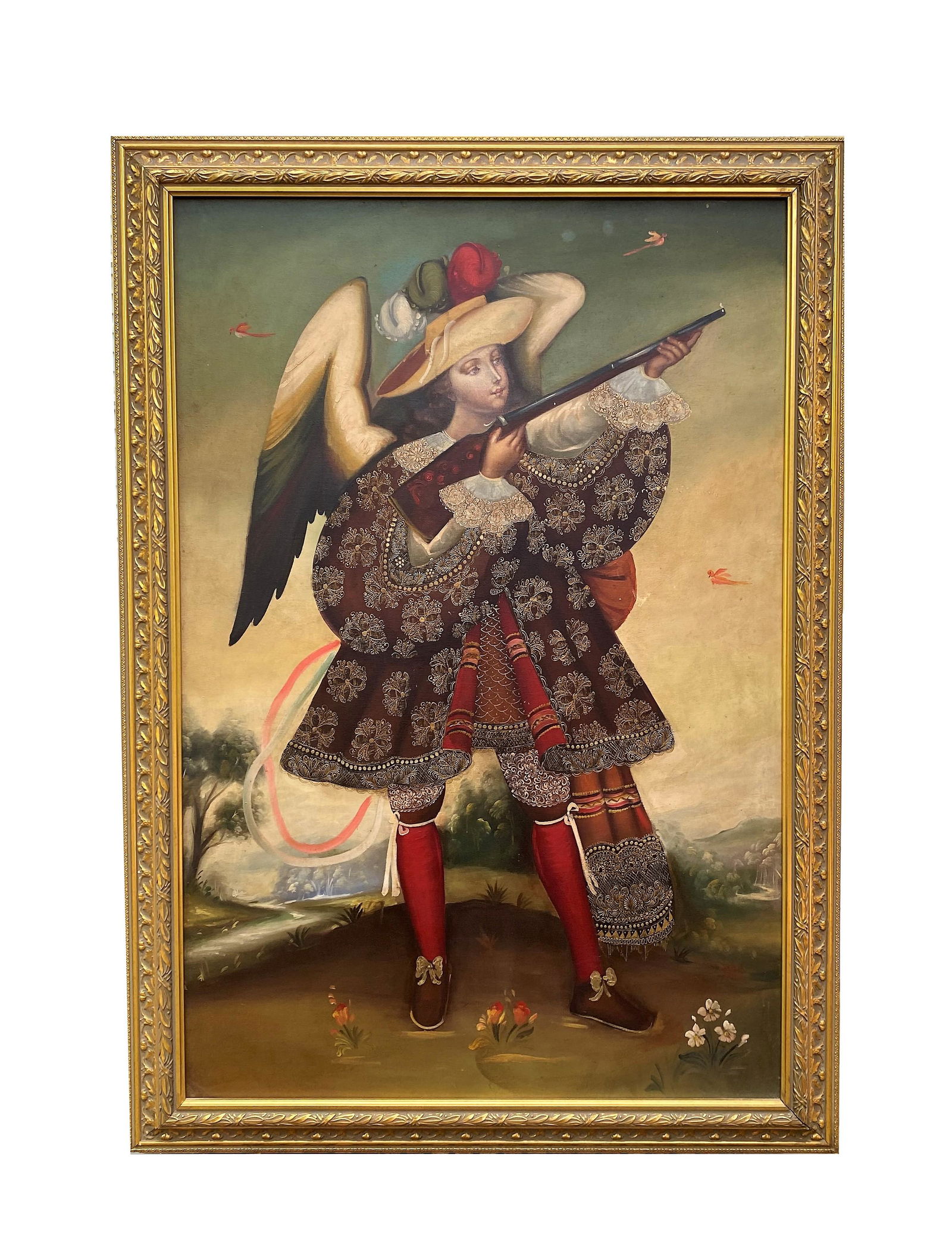 Peruvian Cusco Folk Art Oil Painting on Canvas (1 of 5)