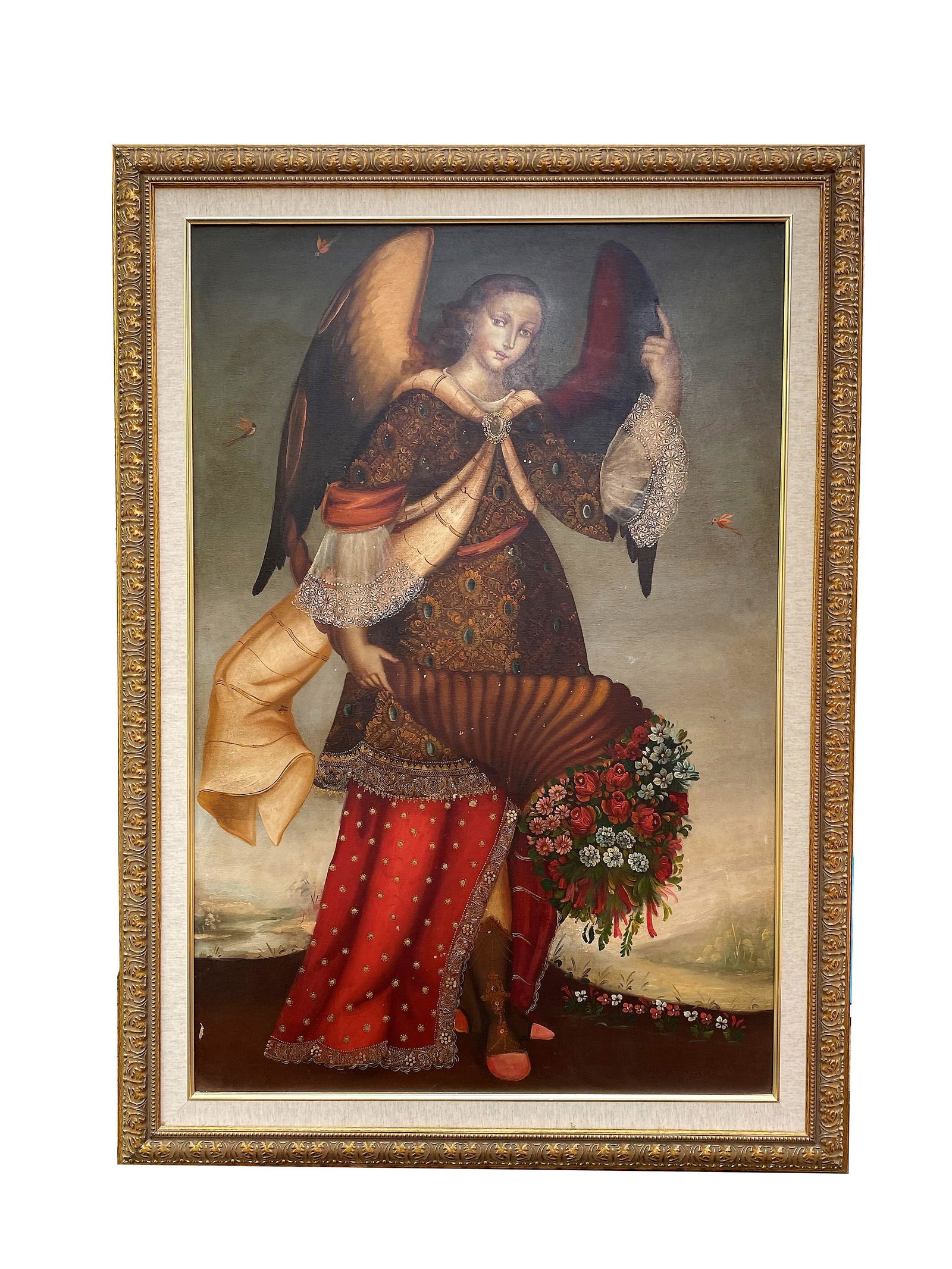 Peruvian Cusco Folk Art Oil Painting on Canvas (1 of 7)