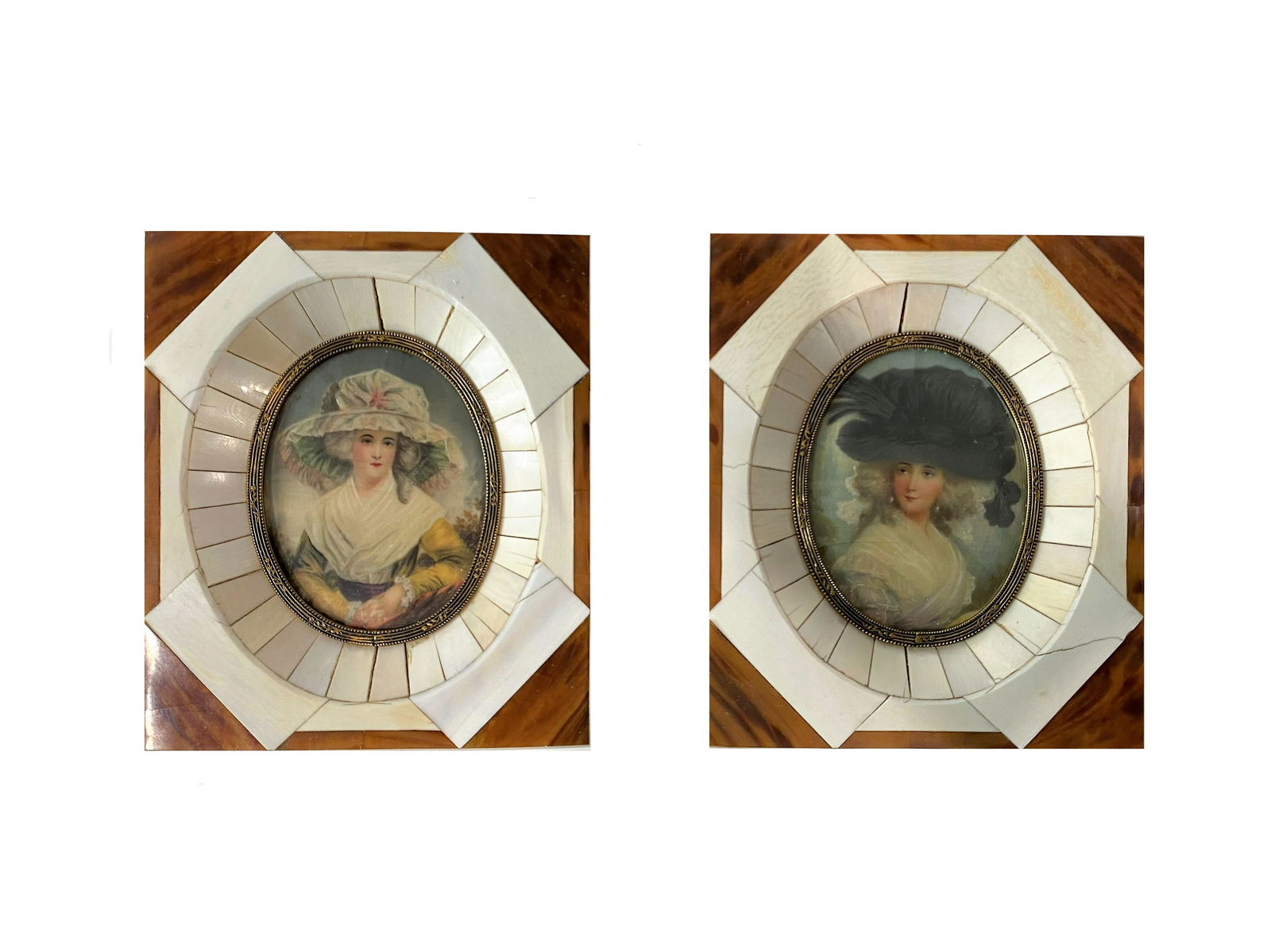 Two Antique Hand Painted Plaques (1 of 3)