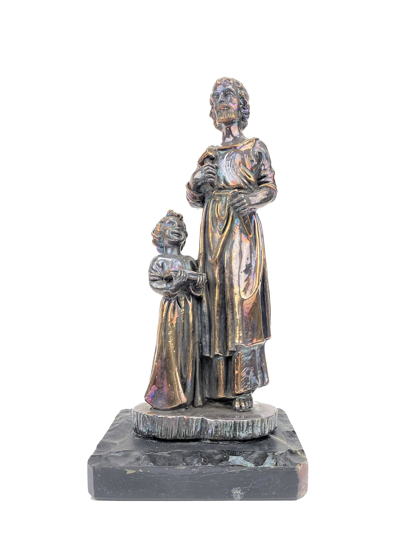 Sam Philipe Sterling Silver Figure: Sterling Silver Figure, signed "Sam Philipe". Circa 20th century. Measure 8 1/2"in H and 9 1/4"in H x 4 1/2"in W x 3 3/4"in D with base.