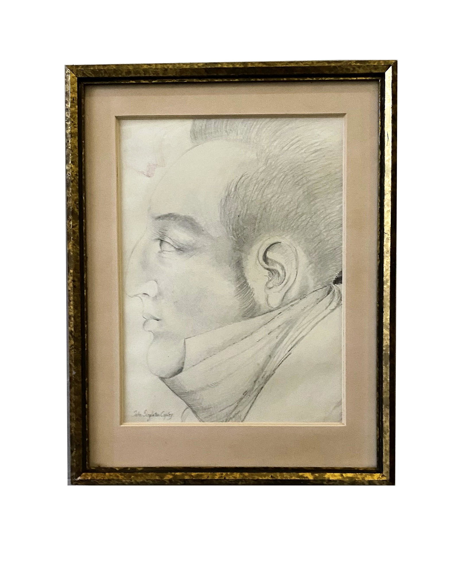 John Singleton Copley (1738 - 1815) American: John Singleton Copley (1738 - 1815) American Pencil on Paper Measure 9 1/2"in H x 7"in W and 13"in H x 10"in W with frame. Known for: Portrait, historical, genre and religious painting. Name variants: