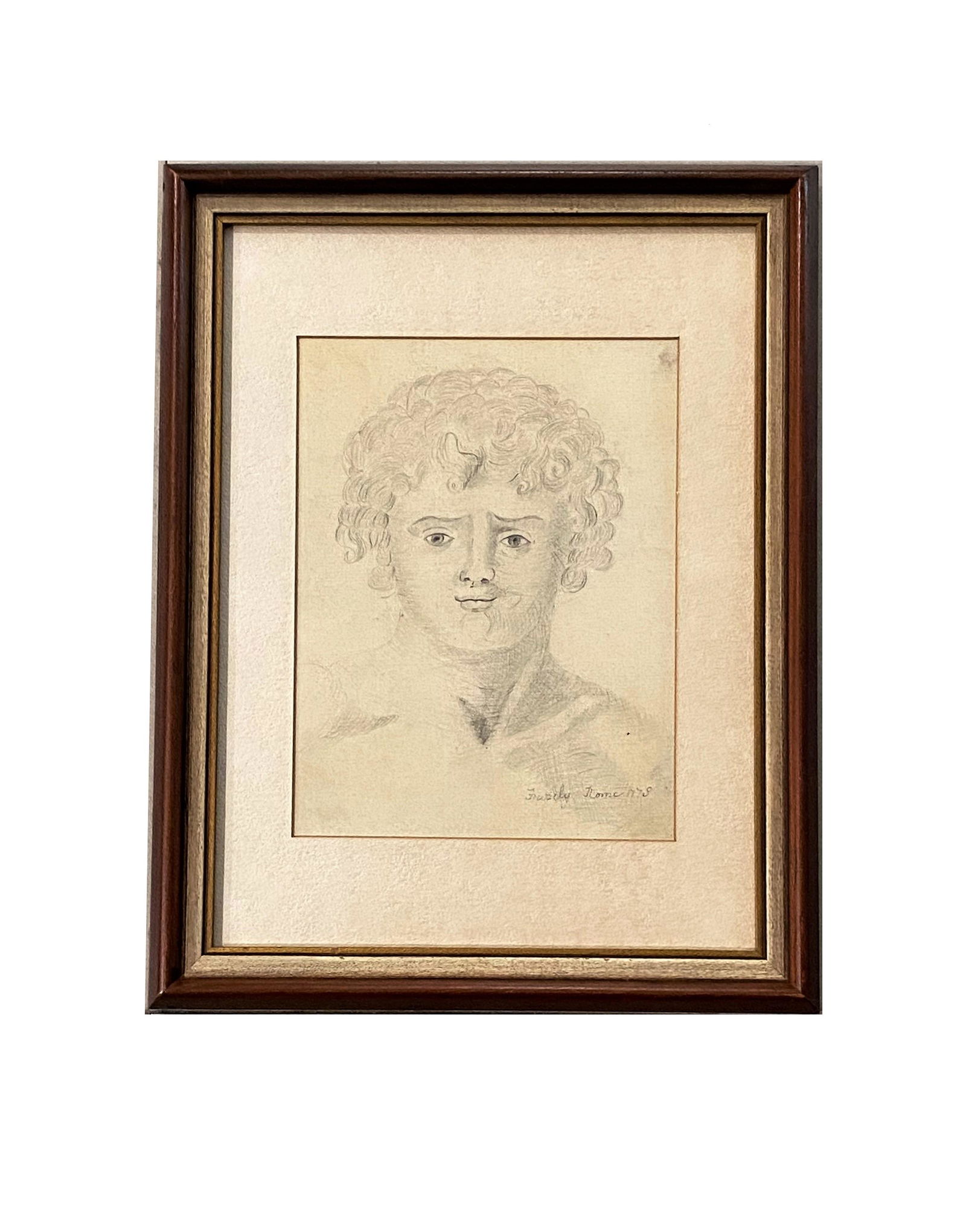 John Henry Fuseli (1741 - 1825) Switzerland: John Henry Fuseli (1741 - 1825) Switzerland Pencil on Paper Measure 8"in x 6"in W and 13 1/2"in H x 10 1/2"in W with frame Known for: Romantic painting, themes of horror and eroticism. Name variants: