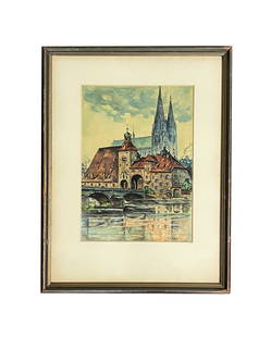 Marc-Aurele Fortin (1888 - 1970) Canada: Marc-Aurele Fortin (1888 - 1970) Canada Watecolor on Paper Measure 9 1/2"in H x 7"in W and 15 1/4"in H x 11 3/4"in W with frame Known for: Landscape and coastal view painting, engraving 