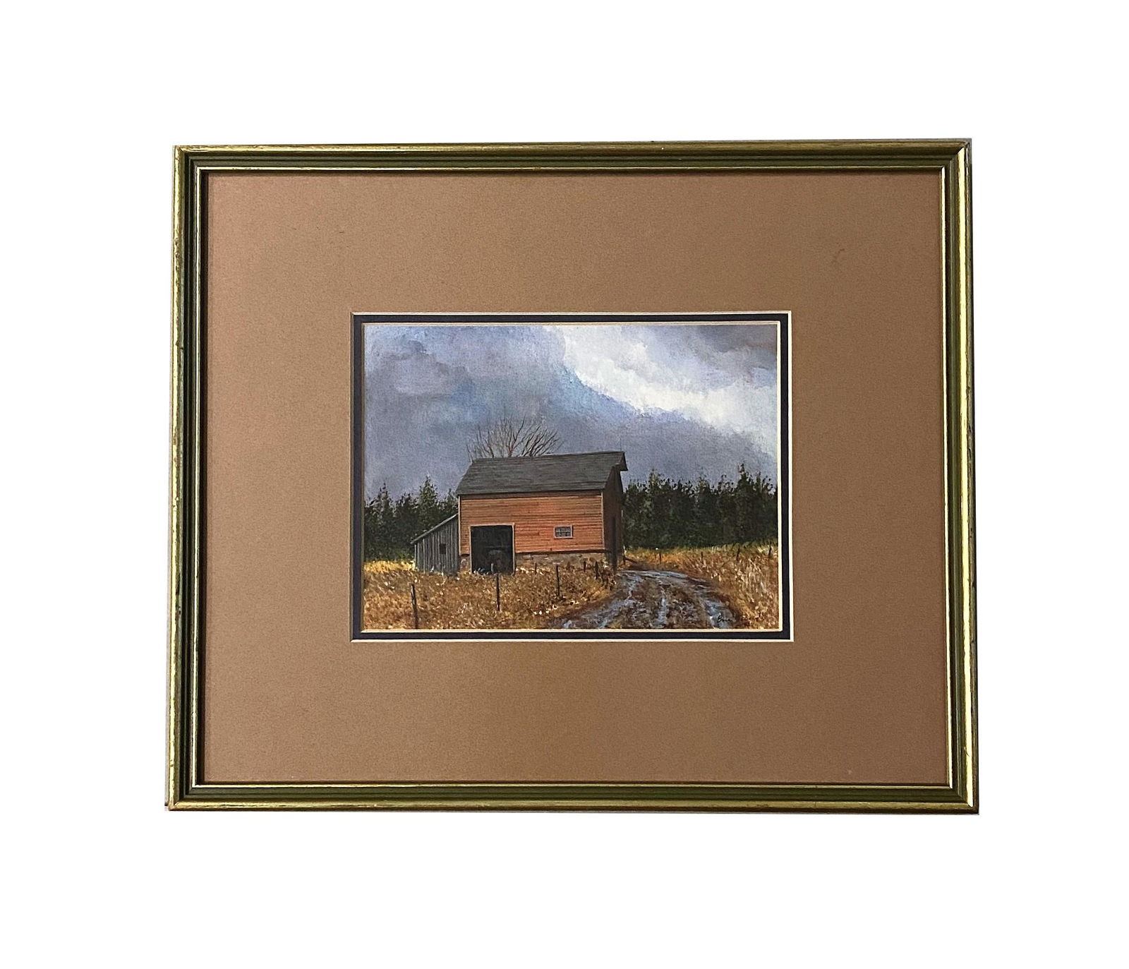 Eric Sloane (1905/10 - 1985) American: Eric Sloane (1905/10 - 1985) American Watercolor on Paper Measure 5 1/2"in H x 7 1/2"in W and 12 1/4"in H x 14 1/2"in W with frame Known for: Rural landscape painting, book illustration Name variants: