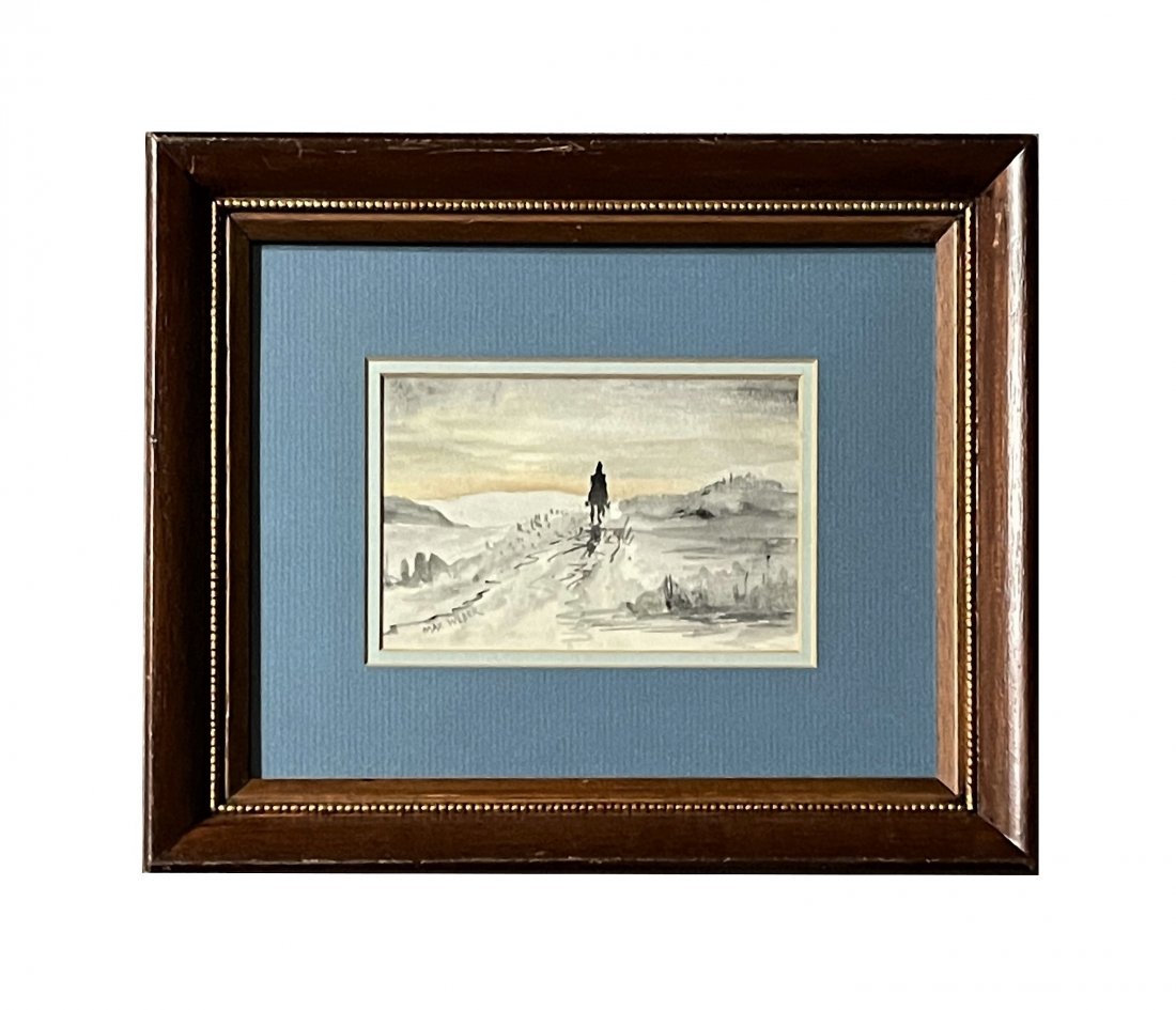 Max Weber (1881 - 1961) Russian: Max Weber (1881 - 1961) Russian Watercolor on Paper Measure 3 3/4"in H x 5 3/4"in W and 10"in H x 12"in W with frame Biography: Max Weber was born in 1881 in Bialystok, Russia, and came to the United