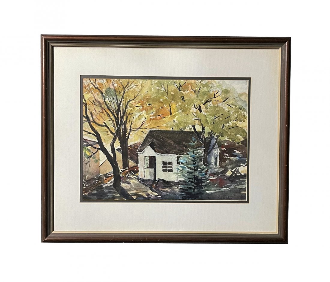 In the Manner of Wolf Kahn (1927 - 2020) Germany: In the Manner of Wolf Kahn (1927 - 2020) Germany Watercolor on Paper Measure 11 1/2"in H x 15 1/2"in W and 19 1/4"in H x 23"in W with frame