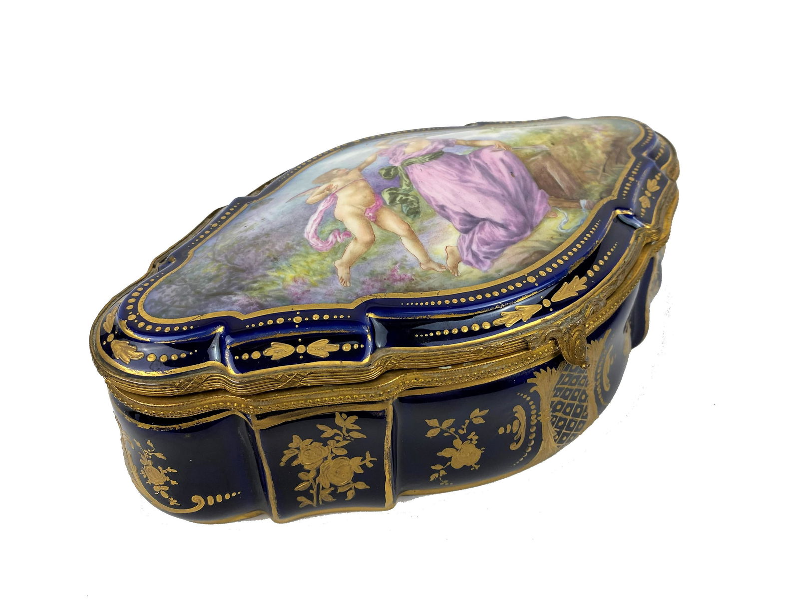 Antique 19th Century Large French Sevres Box (1 of 8)