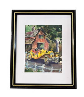 Ben Abril (1923 - 1995) American: Ben Abril (1923 - 1995) American Watercolor on Paper Measure 13"in H x 10"in W and 22"in H x 18"in W with frame.