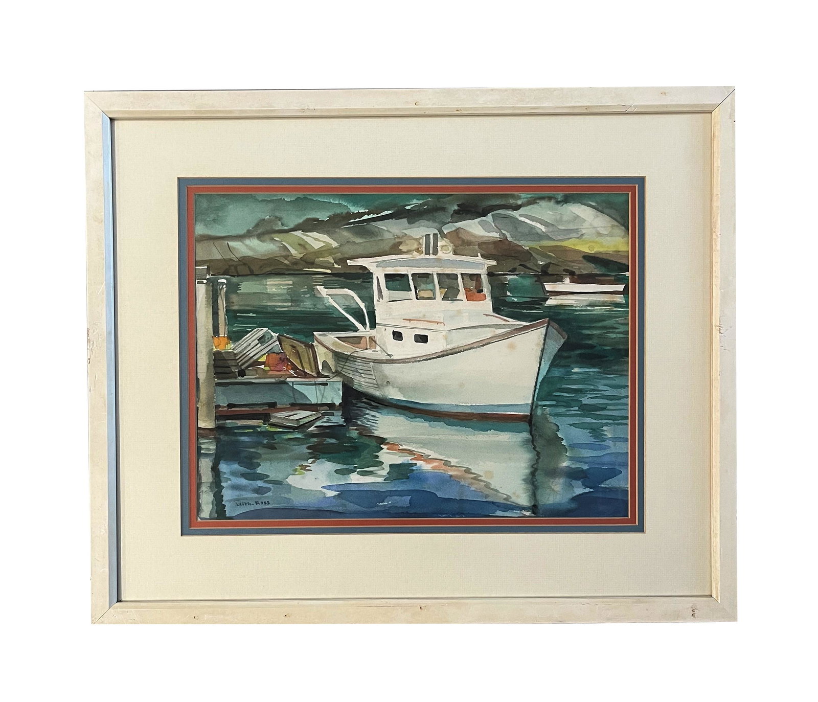 Harry Leith-Ross (1886 - 1973) British: Harry Leith-Ross (1886 - 1973) British Watercolor on Paper Measure 11 1/2"in H x 15 1/2"in W and 19"in H x 23"in W with frame Known for: Landscape, shore-harbor-marine painting Biography: Landscape pa