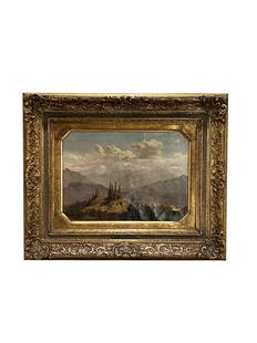 Heinrich Heinlein (1803 - 1885) Germany: Heinrich Heinlein (1803 - 1885) Germany Oil on Board Measure 8"in H x 11 1/4"in W and 14 3/4"in H x 18"in W with frame Known for: Landscape painting