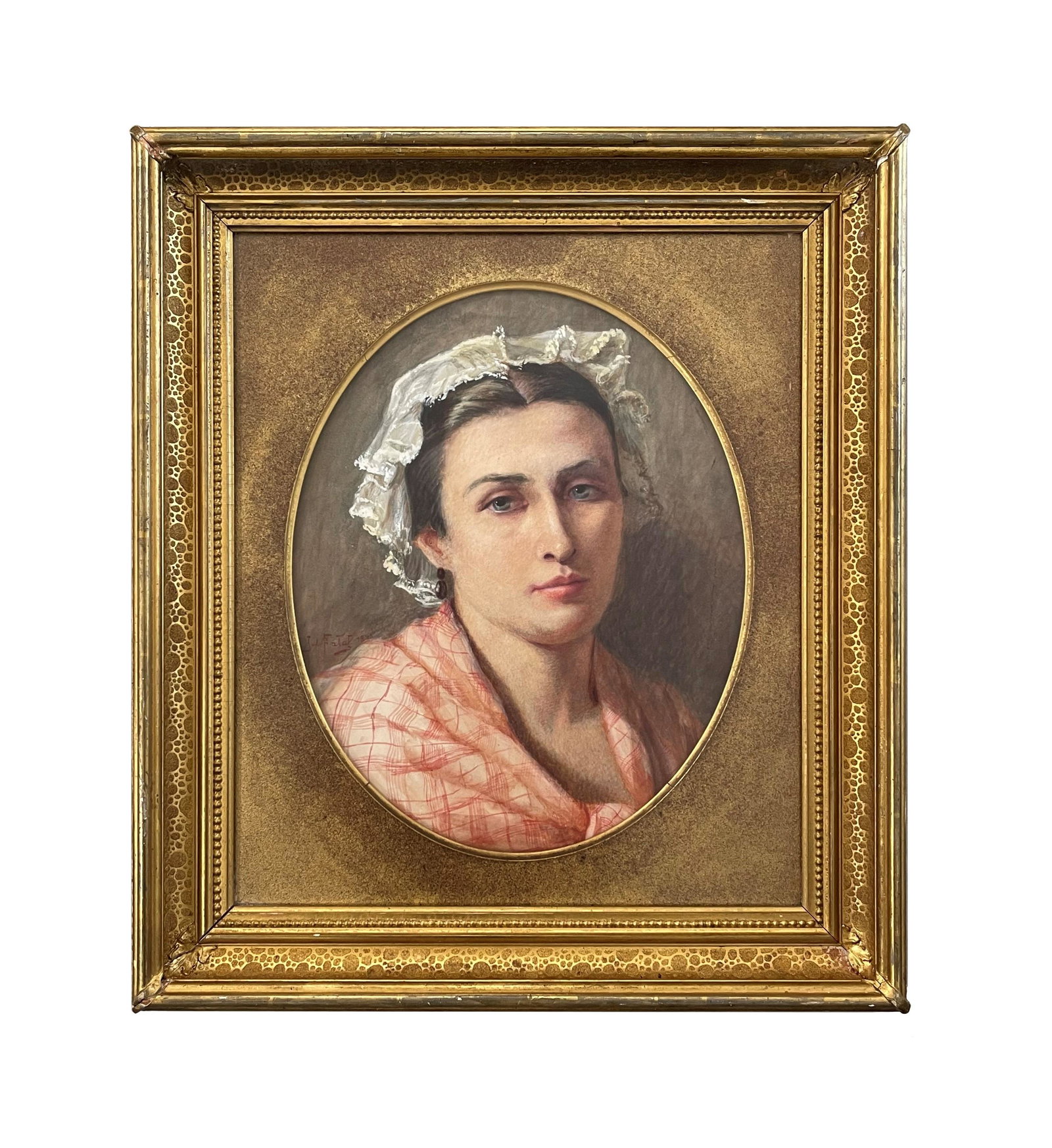 Julian Falat (1853 - 1929) Poland: Julian Falat (1853 - 1929) Poland Watercolor on Paper Measure 13 3/4"in H x 11"in W and 21 1/4"in H x 18 1/2"in W x 2 3/4"in D Biography: Falat first studied under Wladyslaw Luszczkiewicz at the Krako