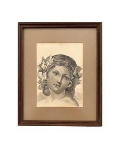 Thomas Couture (1815 - 1879) France: Thomas Couture (1815 - 1879) France Black Chalk on Paper Measure 6 3/4"in H x 4 3/4"in W and 10 1/2"in H x 8 3/4"in W with frame Known for: History painting, teaching, writing Biography: Born in Senli