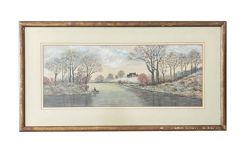Ellsworth Woodward (1861 - 1939) American: Ellsworth Woodward (1861 - 1939) American Watercolor on Paper Measure 8 3/4"in H x 22"in W and 15 1/2"in H x 29"in W with frame Known for: Landscape painting, etching, teaching Biography: During the l