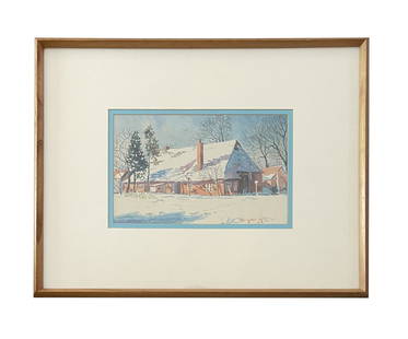 Arthur Meltzer (1893 - 1989) American: Arthur Meltzer (1893 - 1989) American Watercolor on Paper Measure 5 3/4"in H x 9 1/4"in W and 13 3/4"in H x 17 1/2"in W with frame Biography: Born in 1893 to Lithuanian emigrants Louis E. and Cecelia