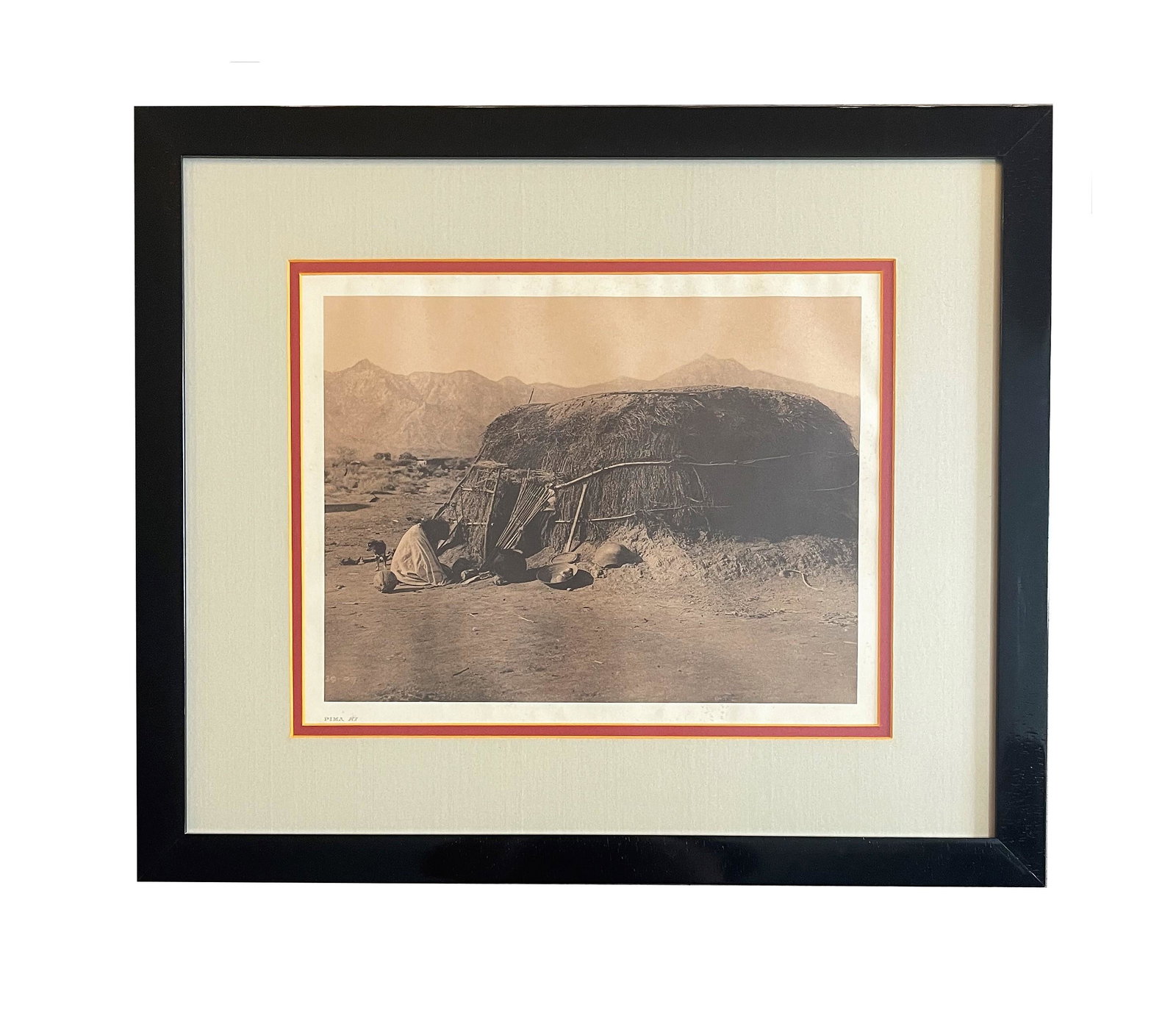 Edward Sheriff Curtis (1868 - 1952) American: Edward Sheriff Curtis (1868 - 1952) American Title: Prima Ki Print Caption - Engraving Date: 1907 Measure 11 1/2"in H x 15 1/2"in W and 22 1/2"in H x 26 1/4"in W with frame