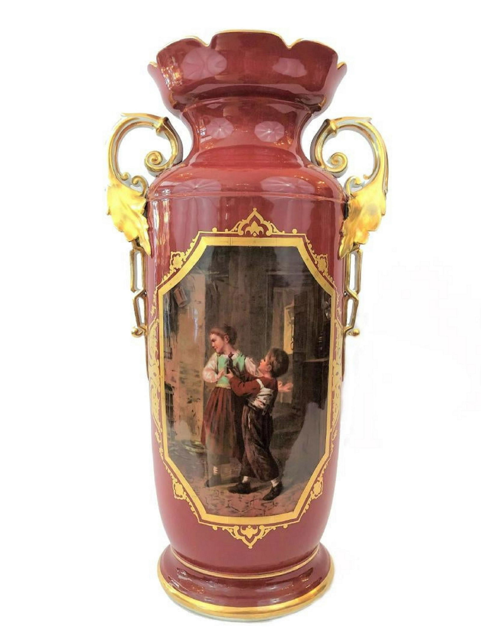 Hand Painted Old Paris Vase (1 of 1)