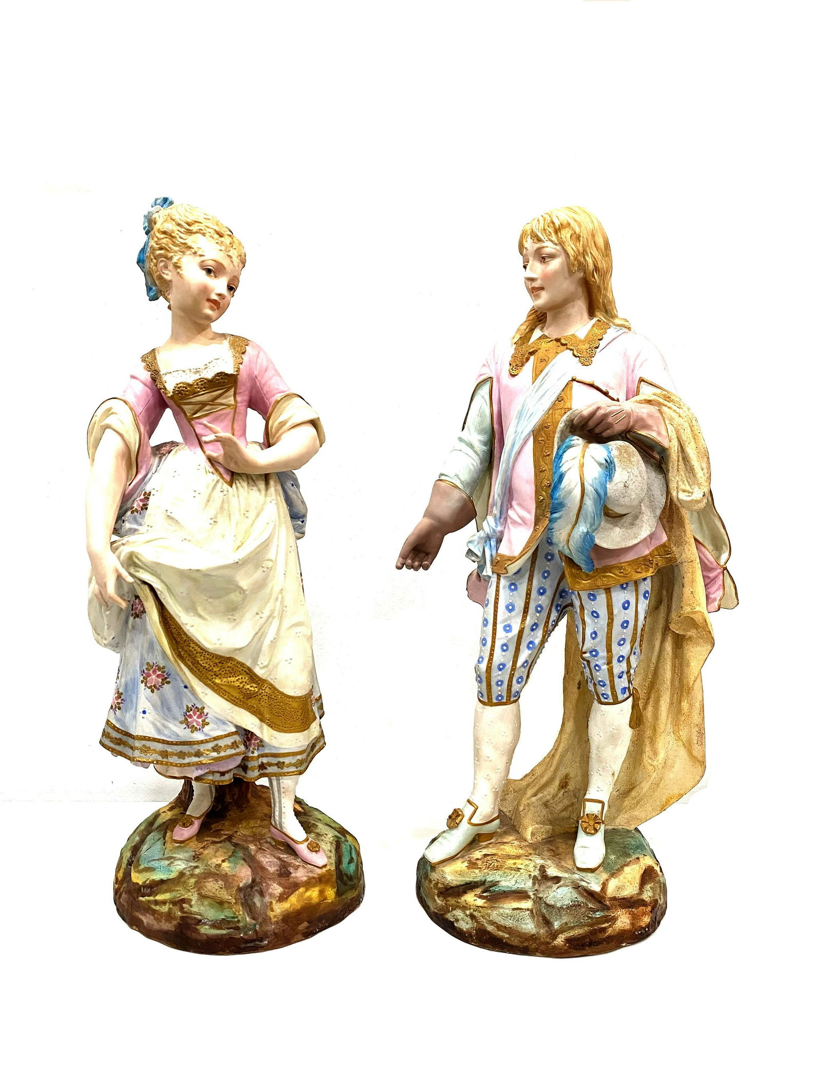 Pair of Paul Duboy Painted Bisque Porcelain Figurines (1 of 19)