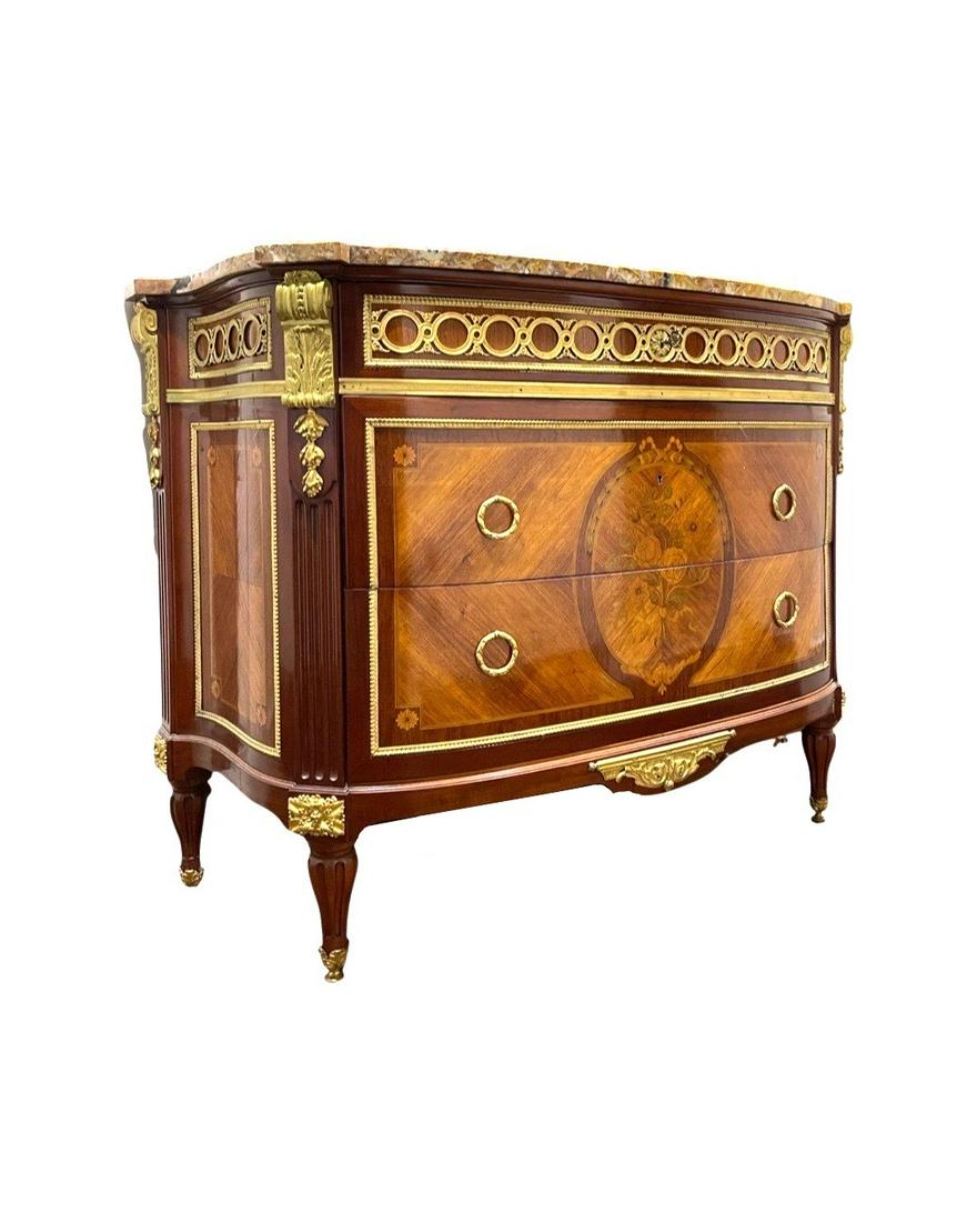 Louis XVI Style Marquetry  Commode by Forest a Paris (1 of 7)