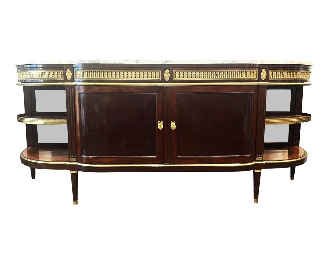Monumental Louis XVI Style Marble Top Commode (1 of 5)