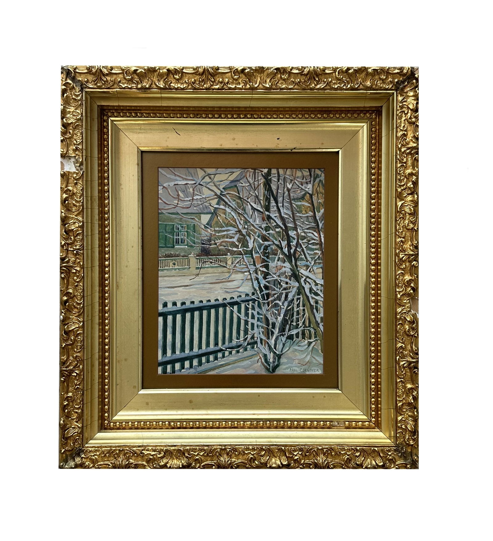 Paul Cornoyer (1864 - 1923) American: Paul Cornoyer (1864 - 1923) American Watercolor on Paper Measure 10"in H x 8"in W and 17 1/2"in H x 15 1/2"in W x 2 1/2"in D with frame Known for: Atmospheric painting, urban landscape, portrait and m