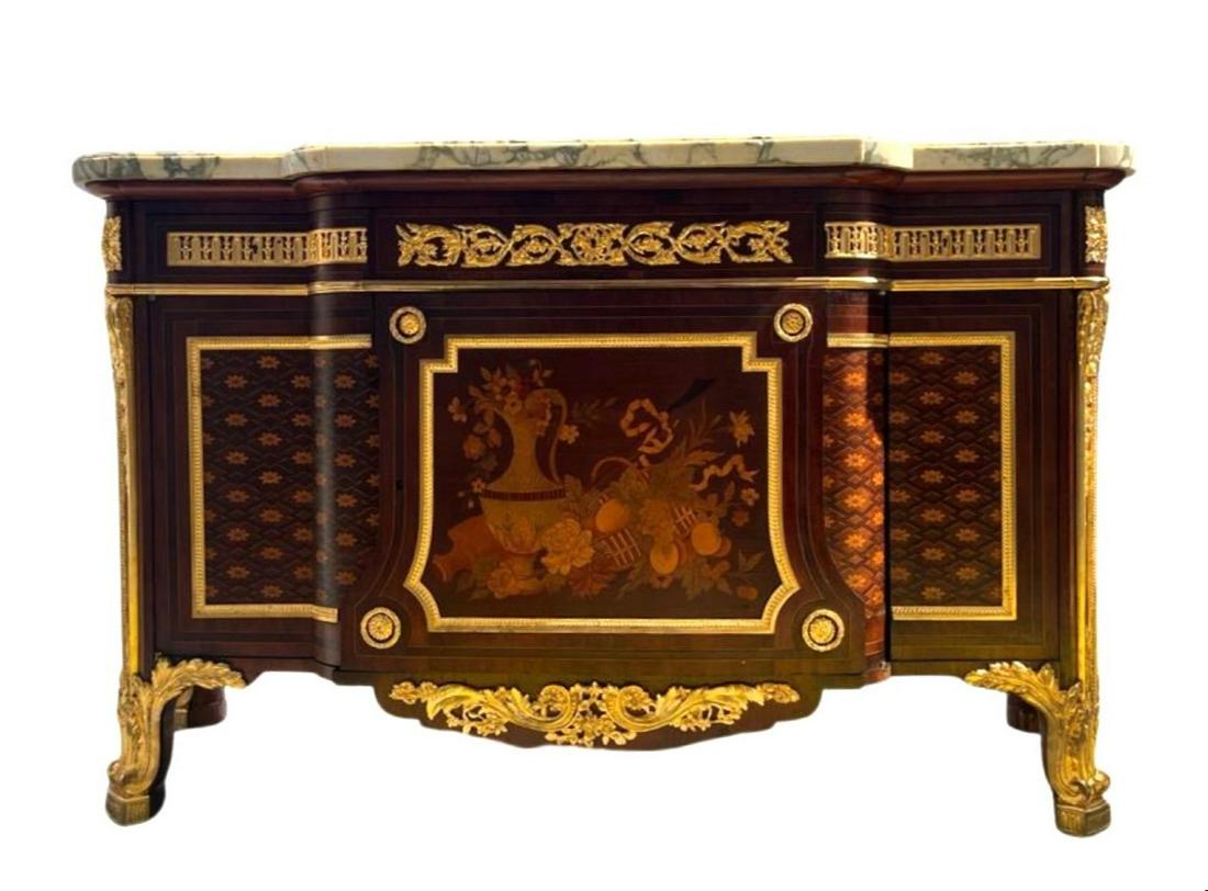 French Louis XVI Style Commode After Jean Henri Riesener (1 of 9)