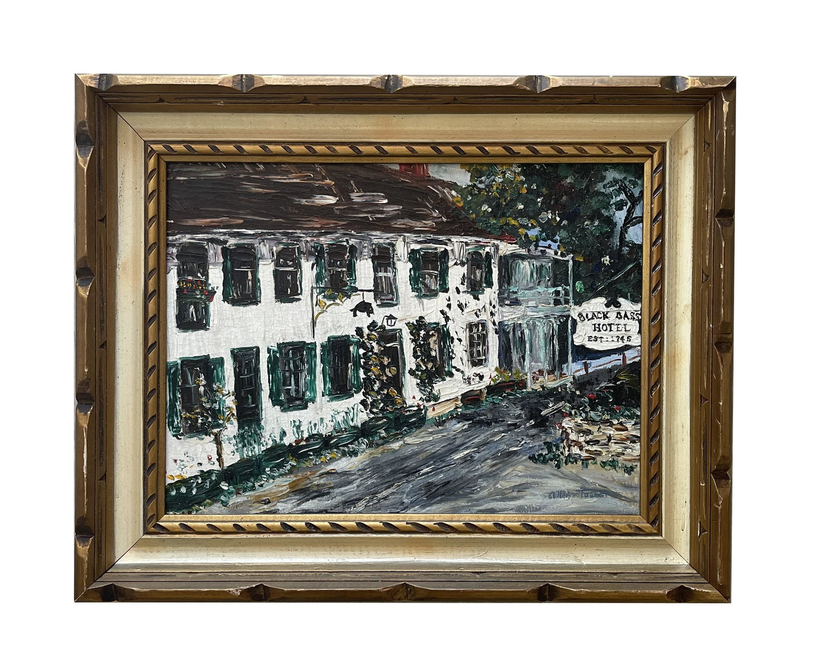 Allen Tucker (1866 - 1939) American: Allen Tucker (1866 - 1939) American Oil on Board Measure 11 1/2"in H x 15 1/2"in W and 17"in H x 21"in W x 2"in D with frame Known for: Landscape, coastal, portrait, figure Biography: Allen Tucker, wa