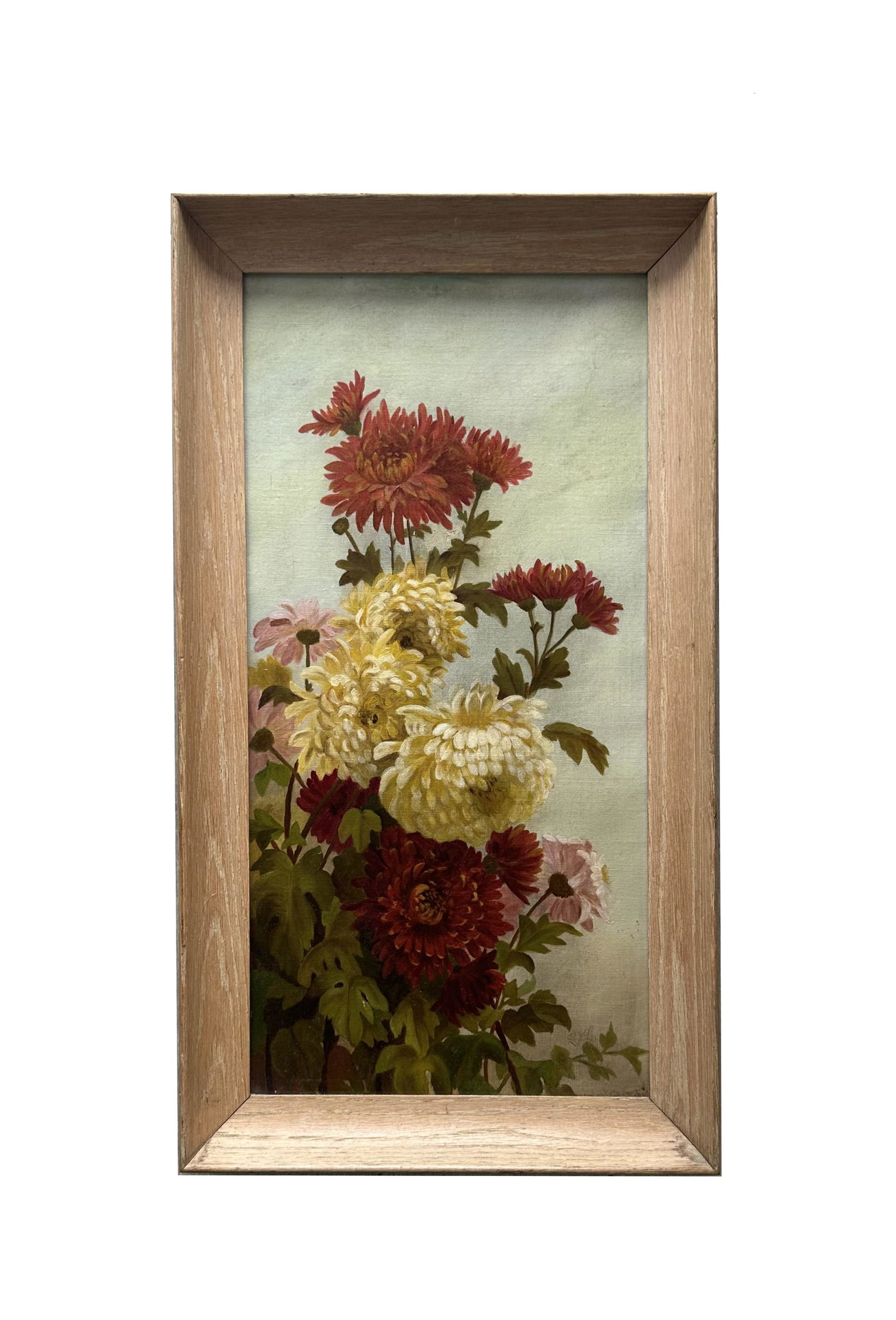 Vintage Floral Still Life Signed Original Oil Painting (1 of 5)